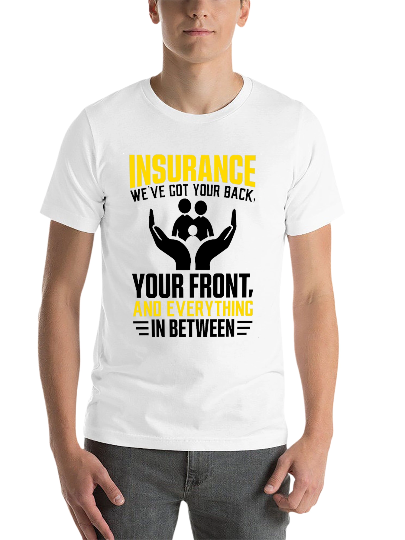 Black Insurance Coverage T-Shirt - We've Got Your Back! view 14
