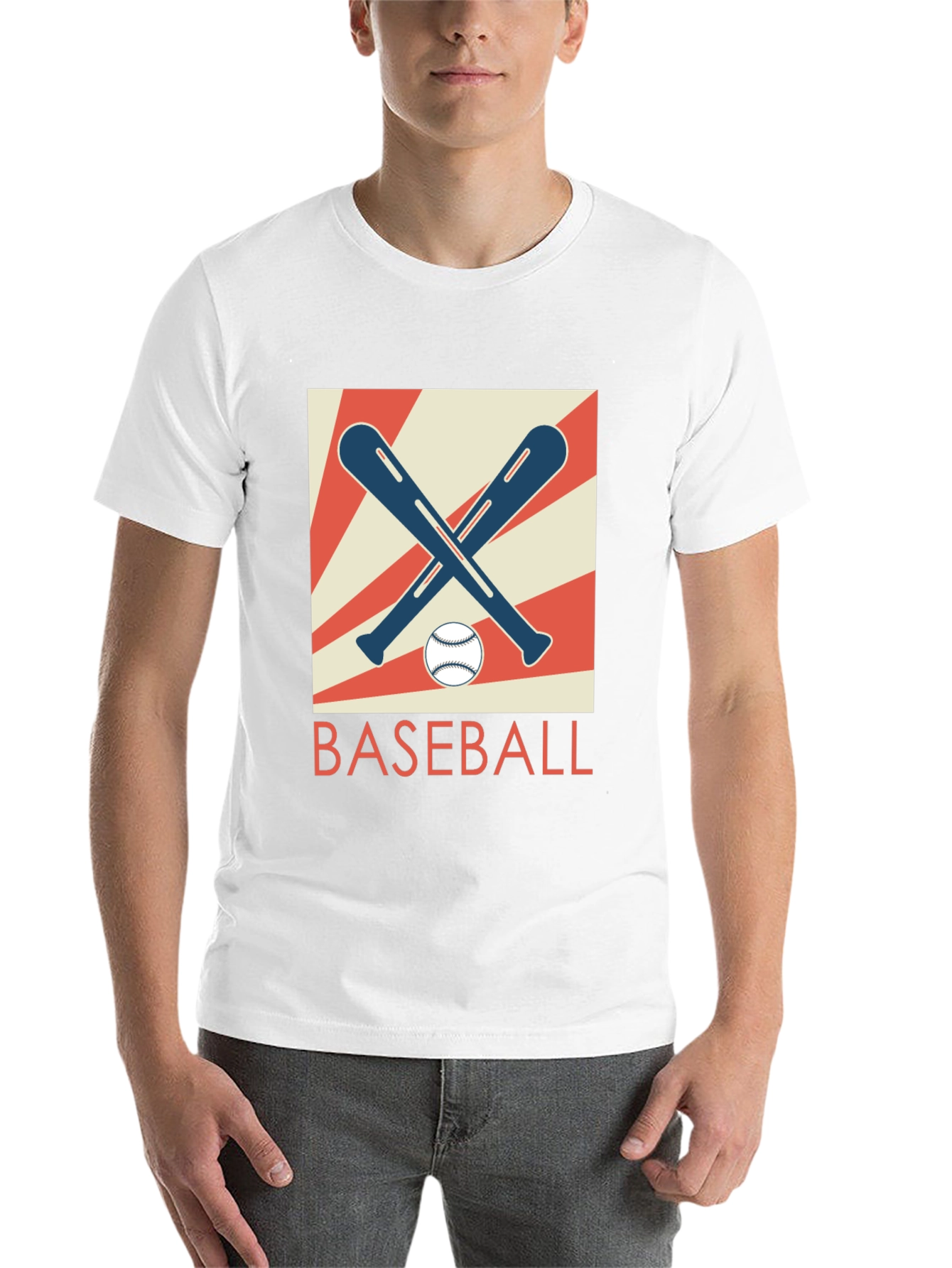 Black Retro Baseball Bats & Ball Graphic T-Shirt view 14
