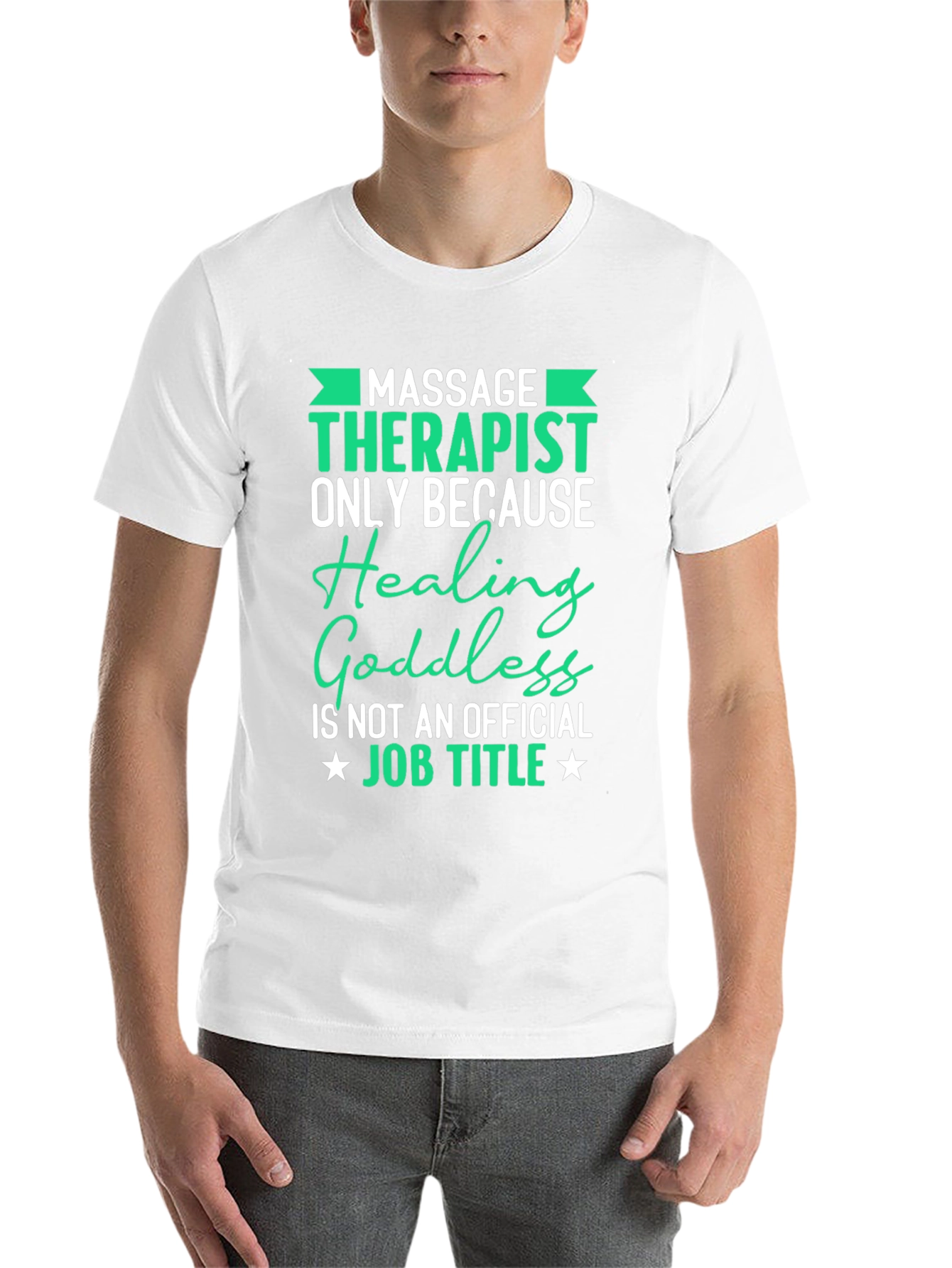 Black Massage Therapist Graphic T-Shirt view 14