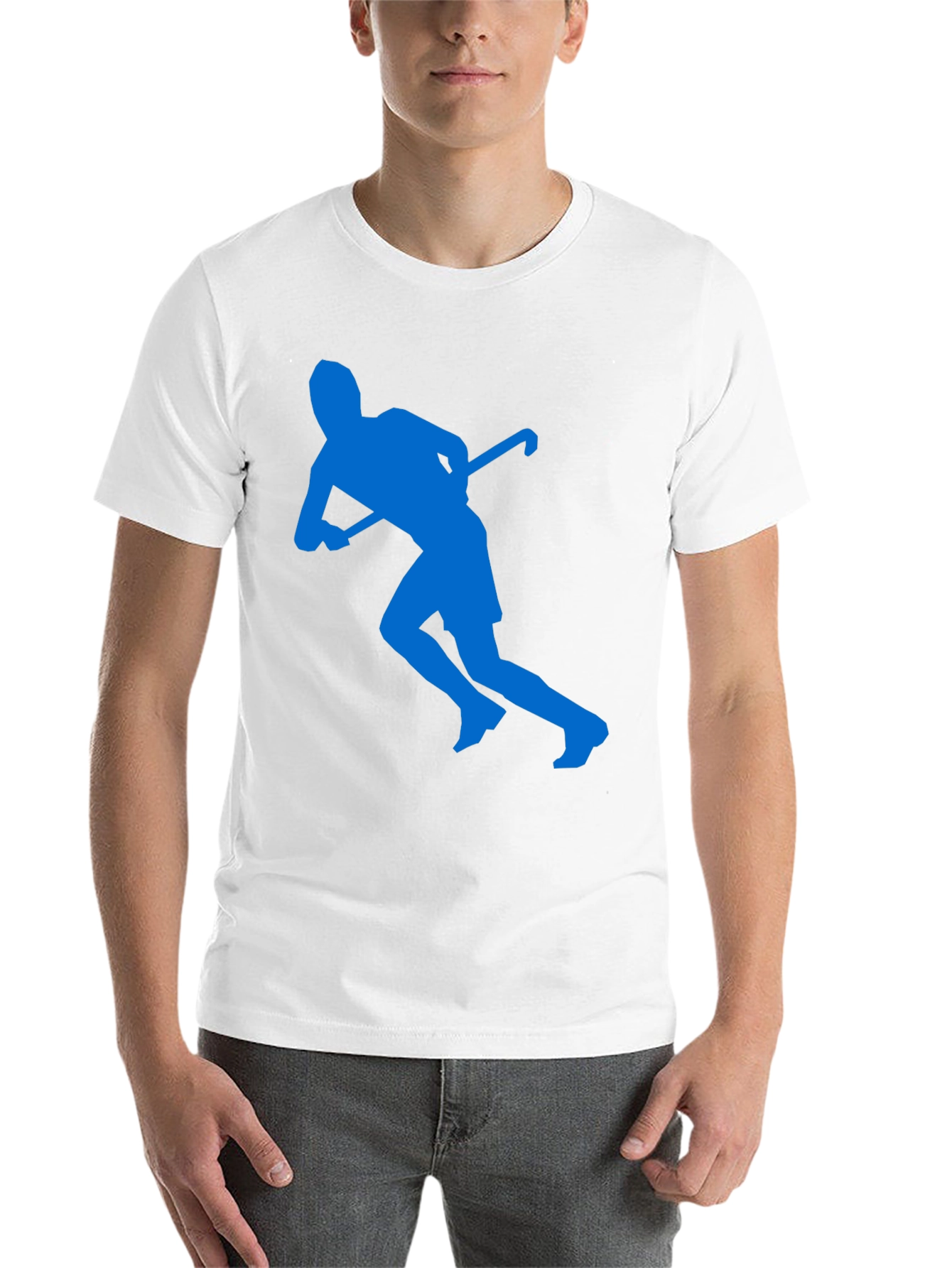 Black Hockey Player Graphic T-Shirt view 14
