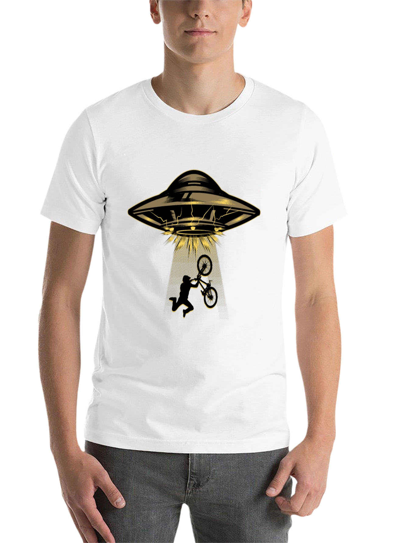 Black UFO Abduction T-Shirt view 14