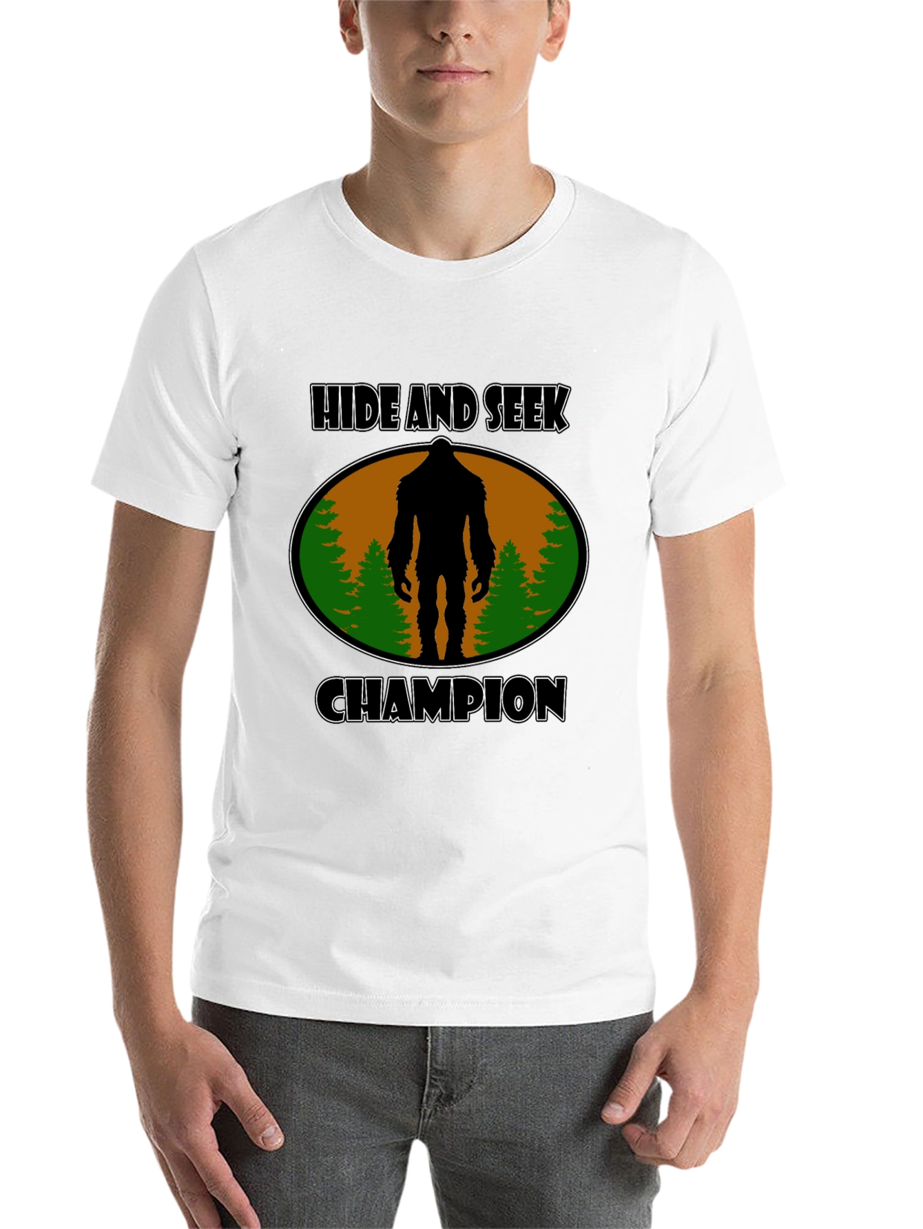 Black Hide and Seek Champion Bigfoot T-Shirt view 14