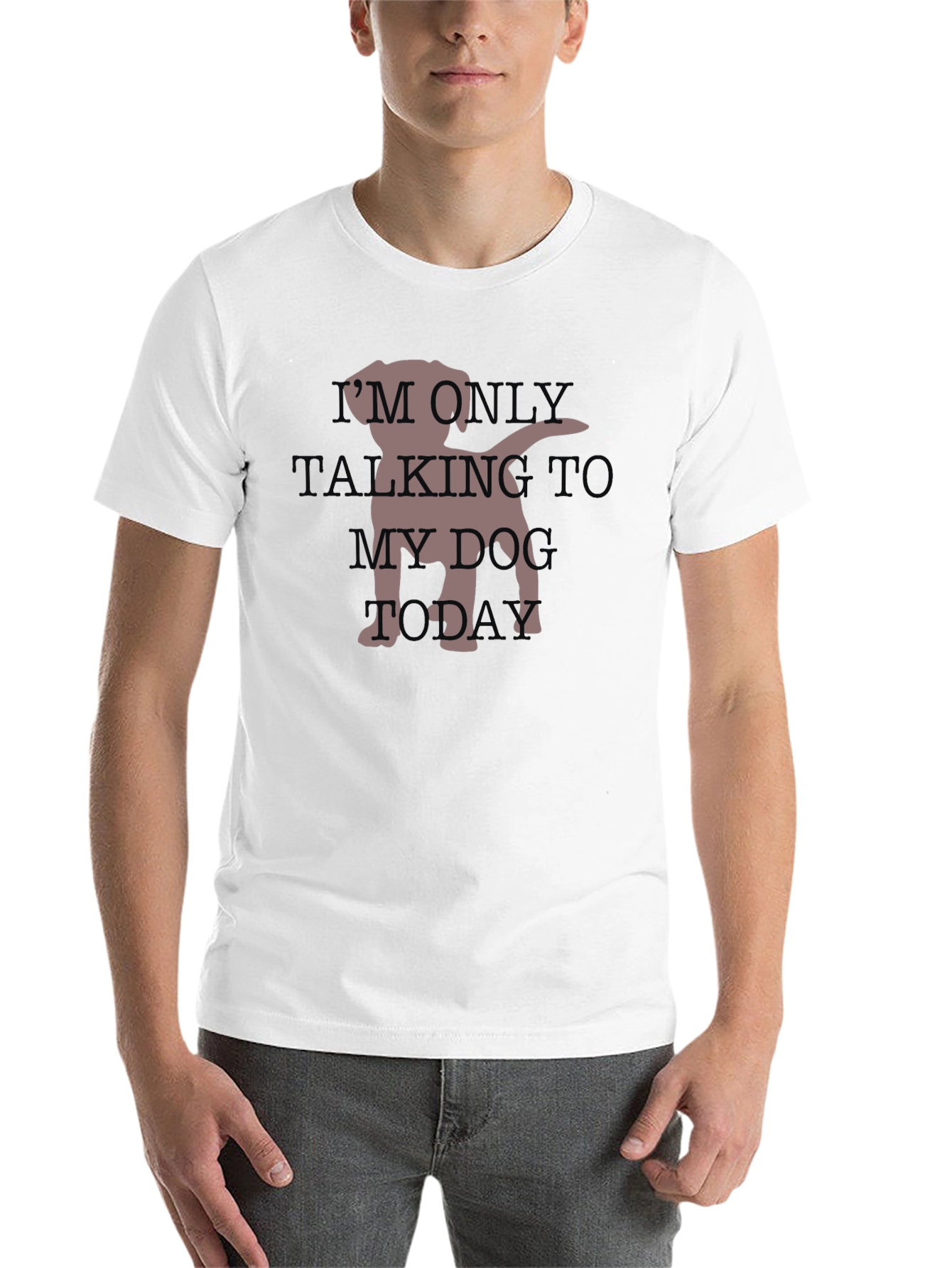 Black Dog Lover T-Shirt: I'm Only Talking To My Dog Today view 14