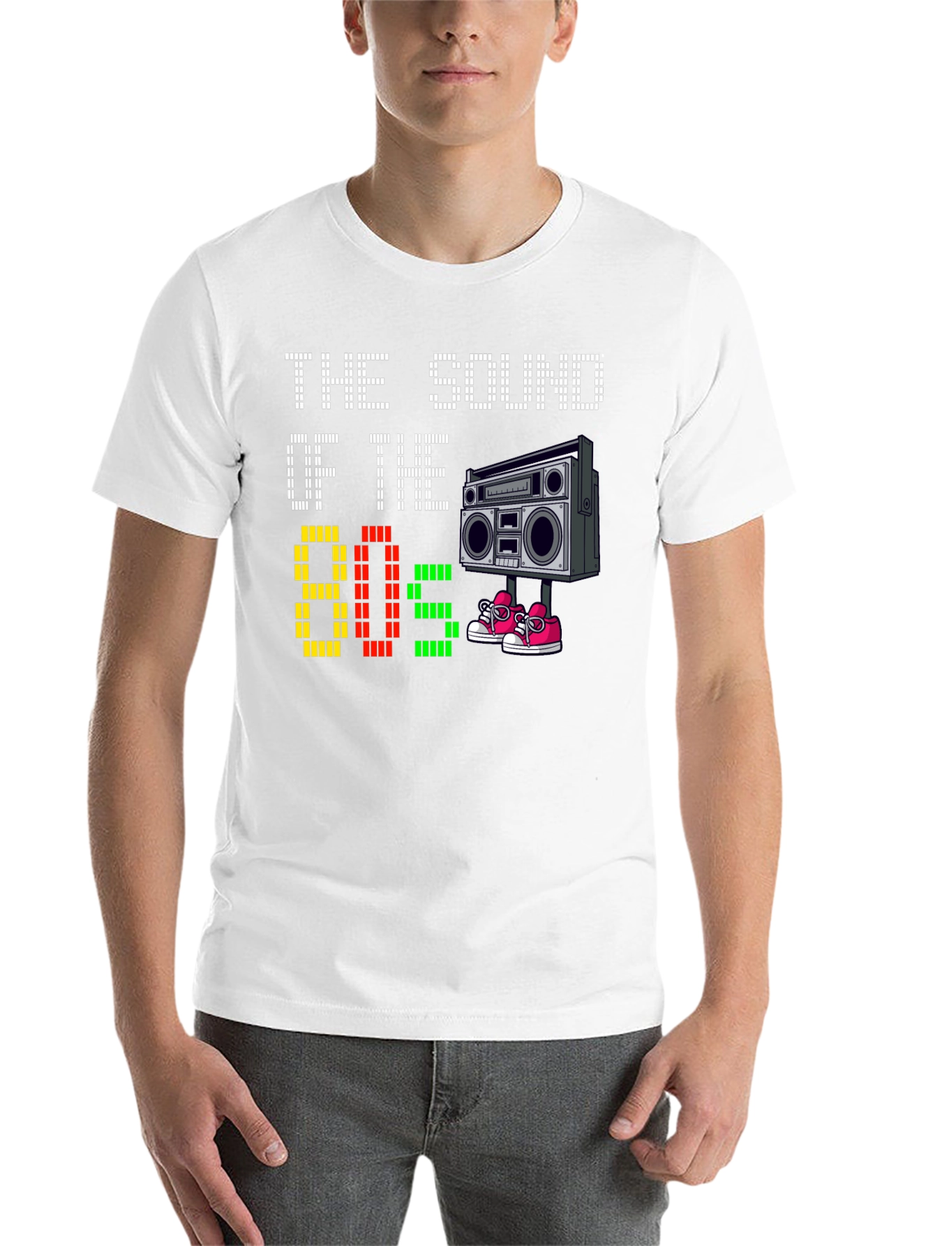 Black Retro 80s Sound T-Shirt view 14