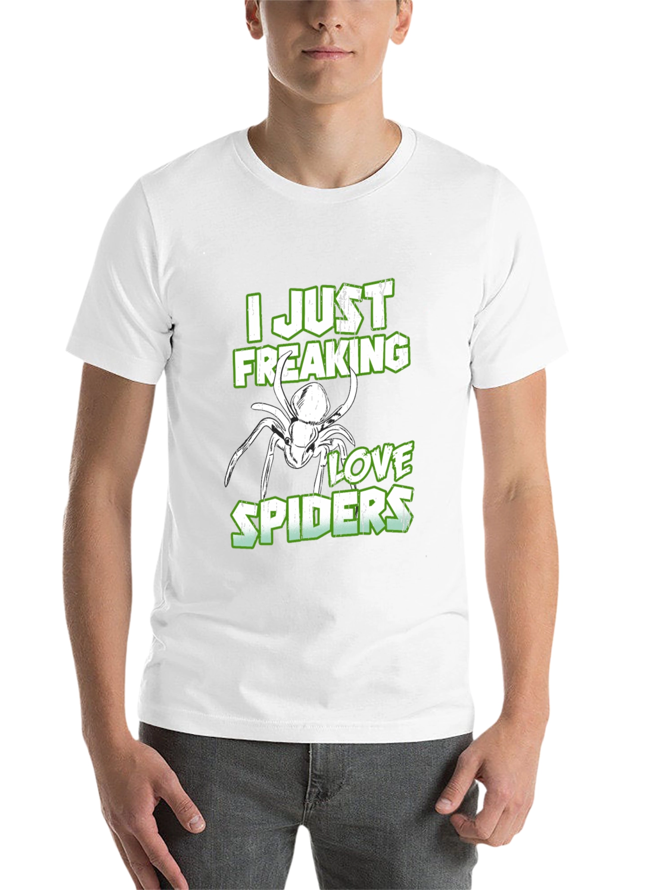 Black I Just Freaking Love Spiders T-Shirt view 14