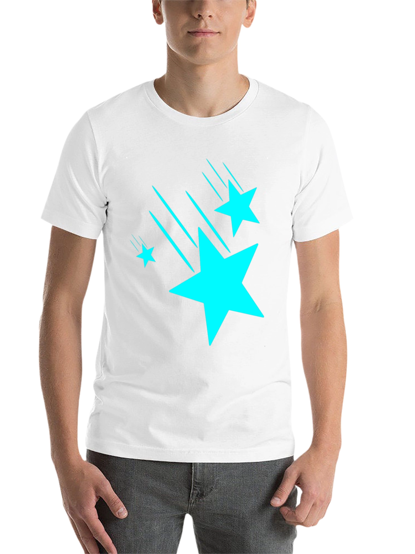 Black Starry Sky Black Tee - Unisex Casual Cotton Blend view 14