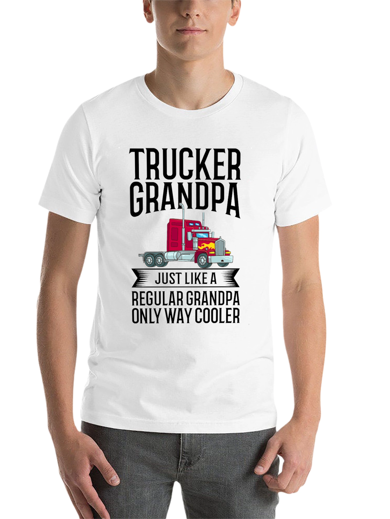 Black Trucker Grandpa T-Shirt - Way Cooler Than Regular Grandpas view 14