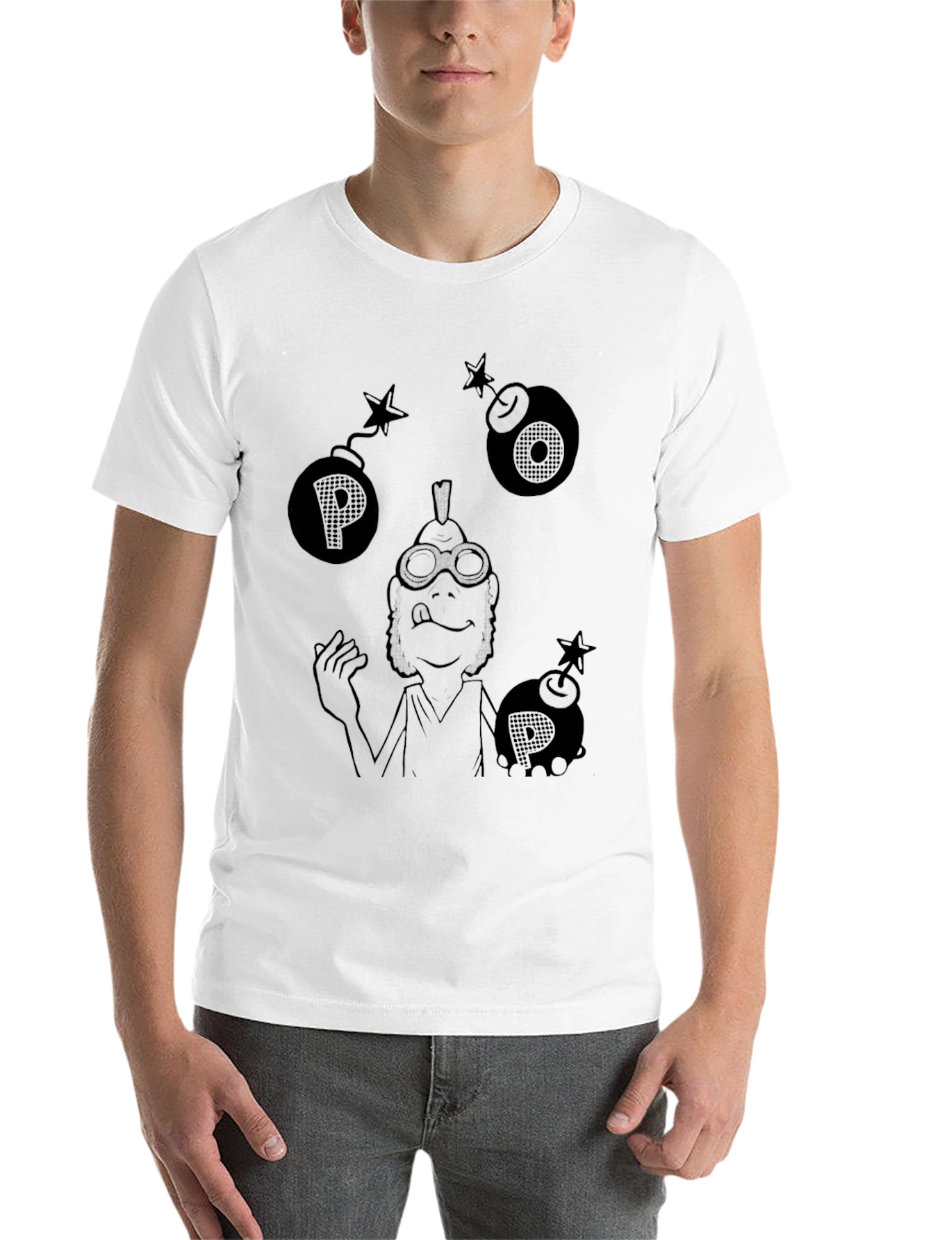 Black Bomb P T-Shirt - Black Graphic Tee view 14