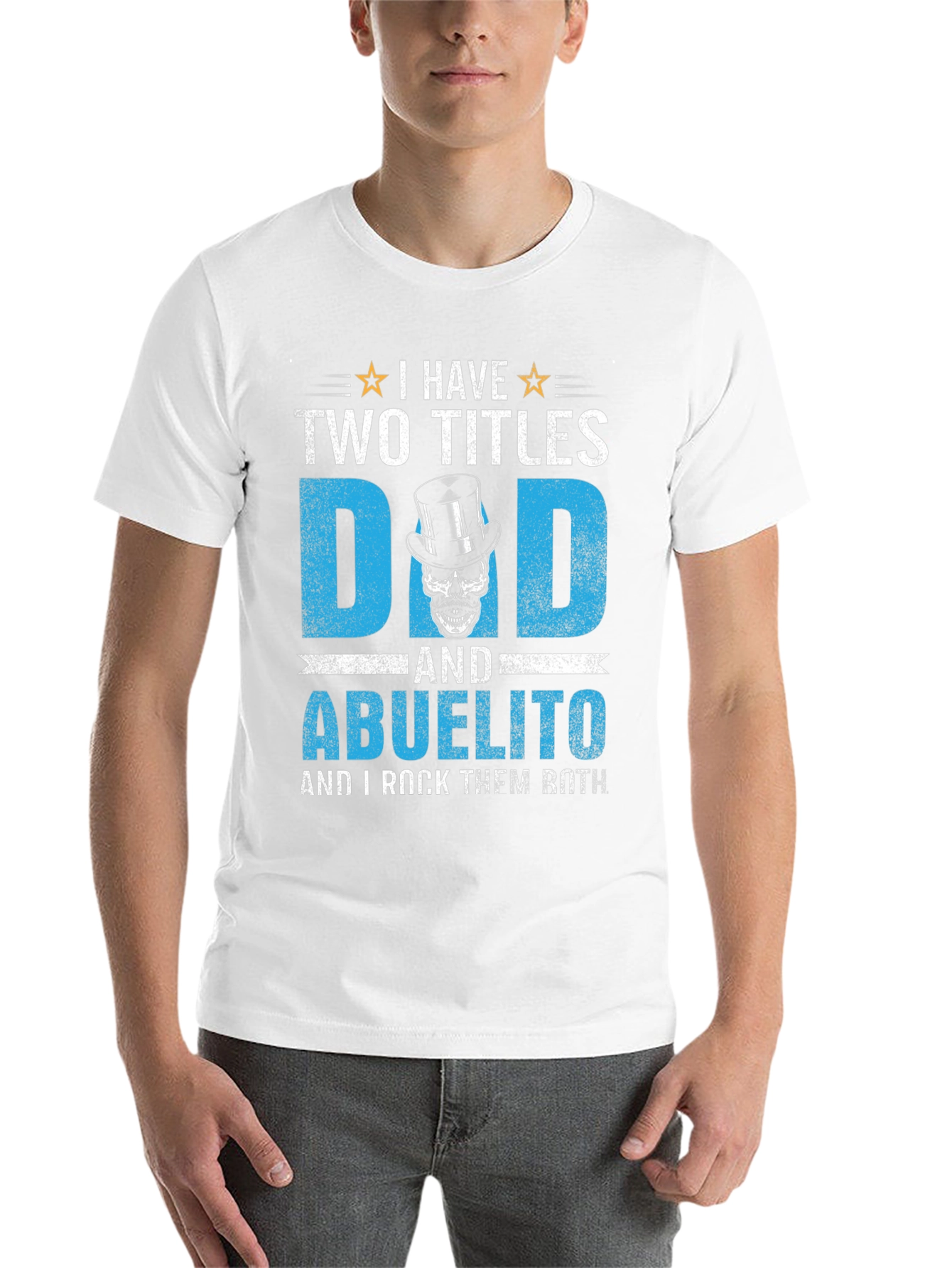 Black I Have Two Titles Dad and Abuelito T-Shirt view 14