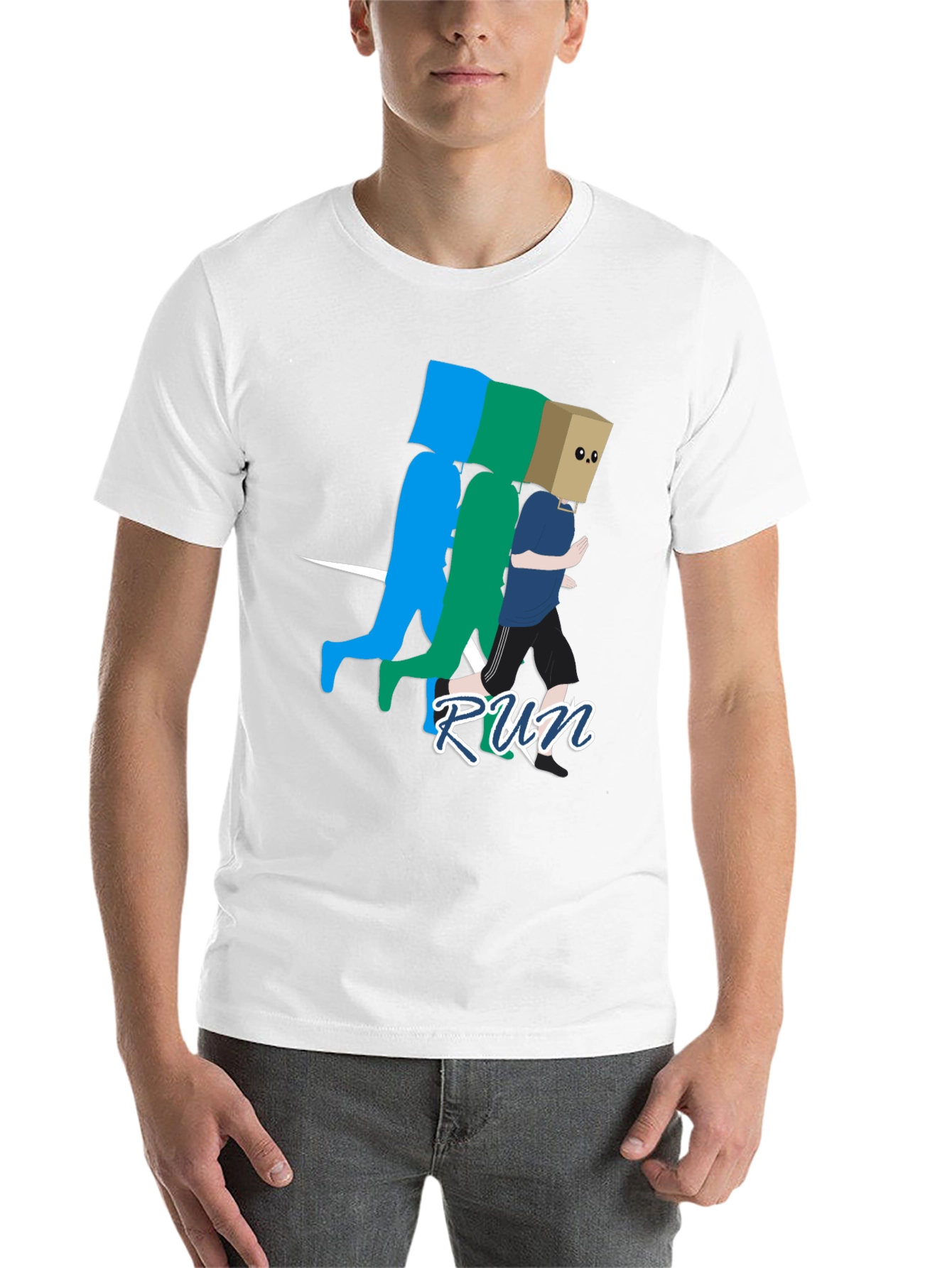 Black Run! Graphic Print T-Shirt - Stylish Casual Wear view 14