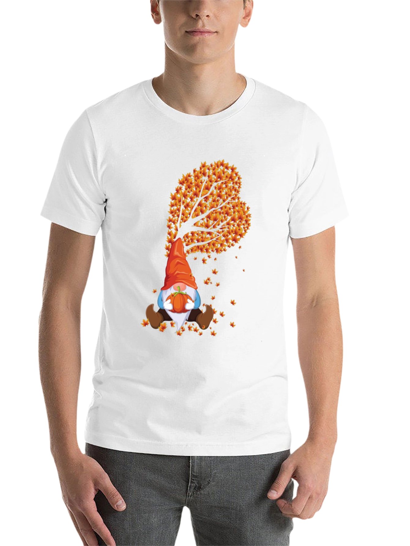 Fall Gnome T-Shirt - Autumn Leaf Design - 14