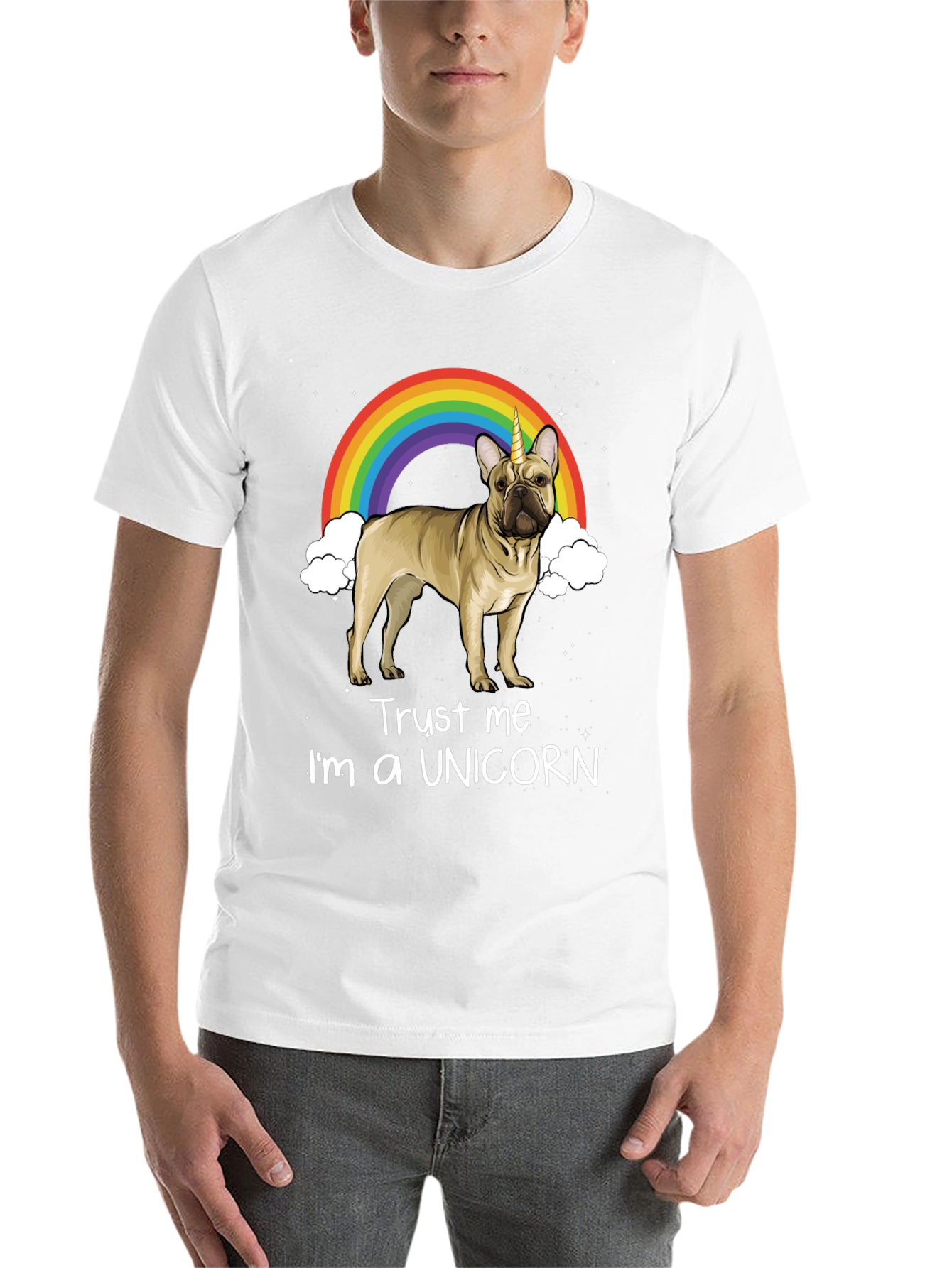 Black Unicorn French Bulldog Graphic Tee view 14