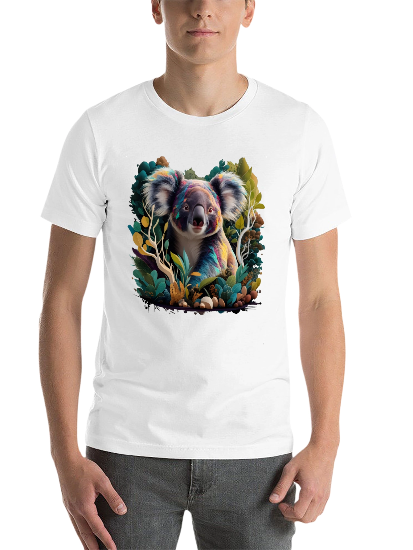 Black Koala Art Graphic Tee - Black view 14
