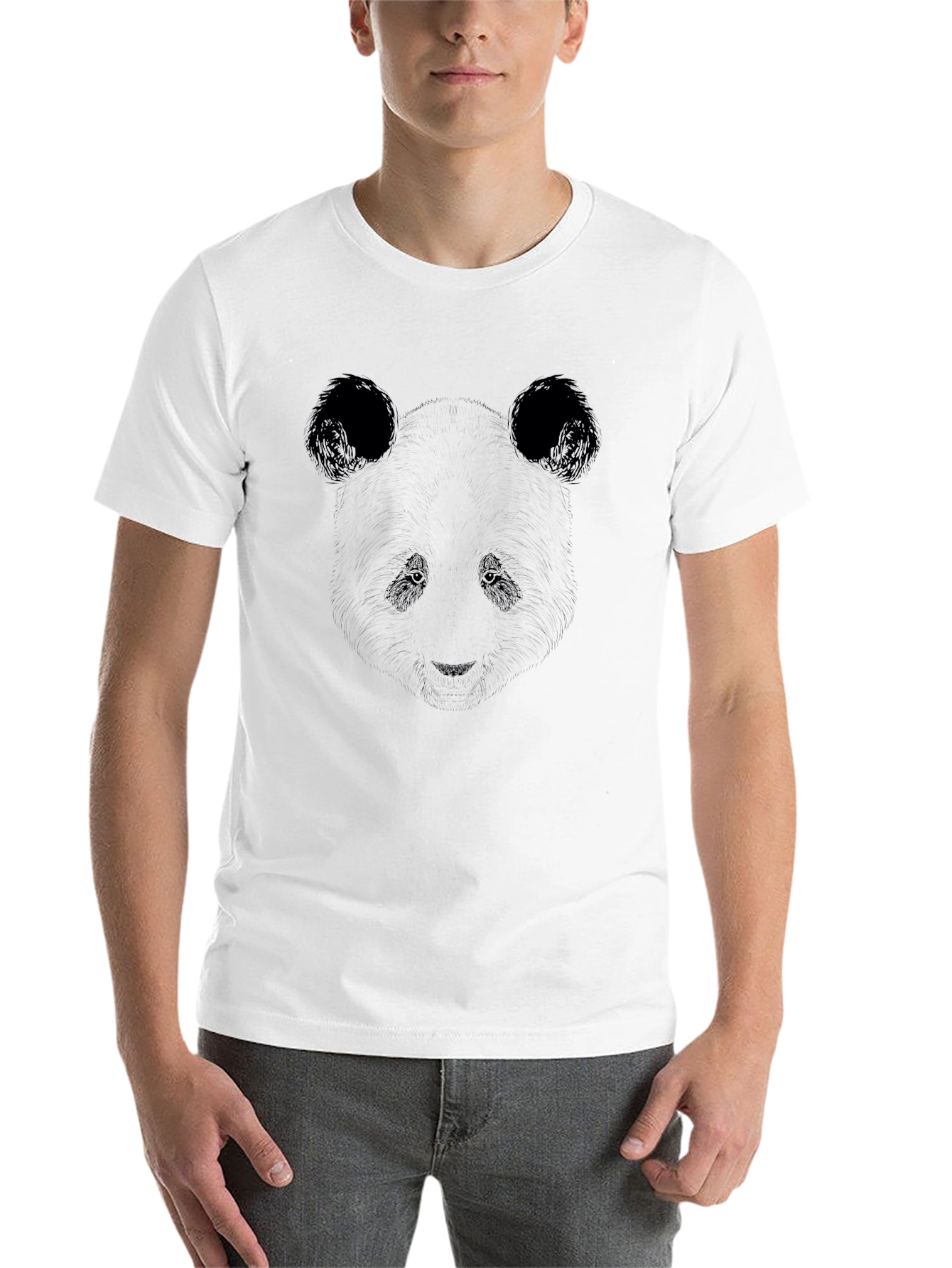 Black Panda Graphic T-Shirt - Classic Black Tee view 14