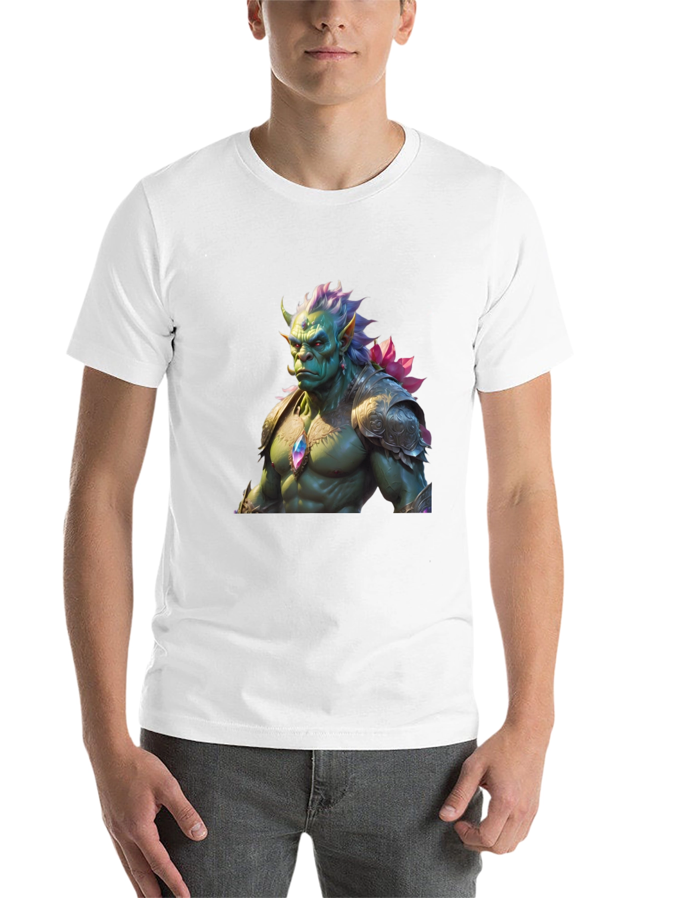 Black Fantasy Creature Graphic Tee - Unique Design view 14