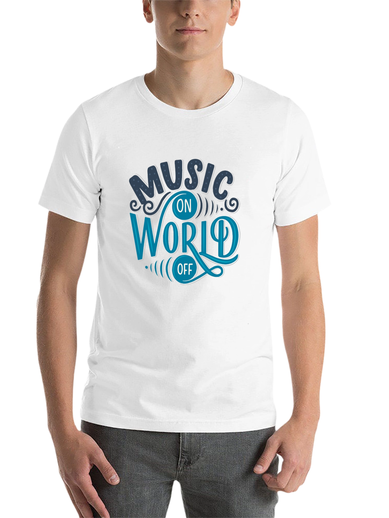 Black Music On World Off Graphic T-Shirt view 14