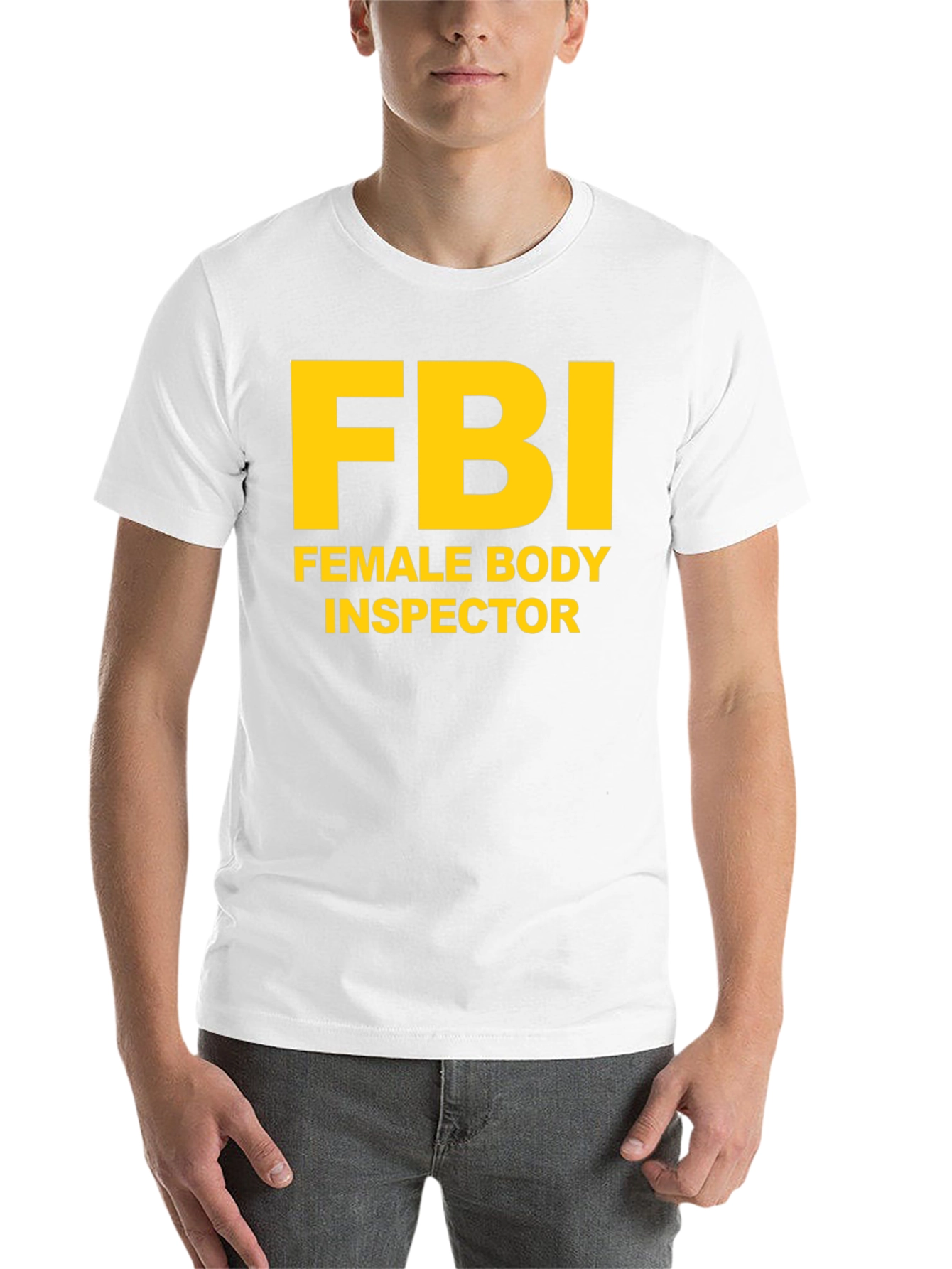 Black FBI Female Body Inspector Novelty T-Shirt view 14