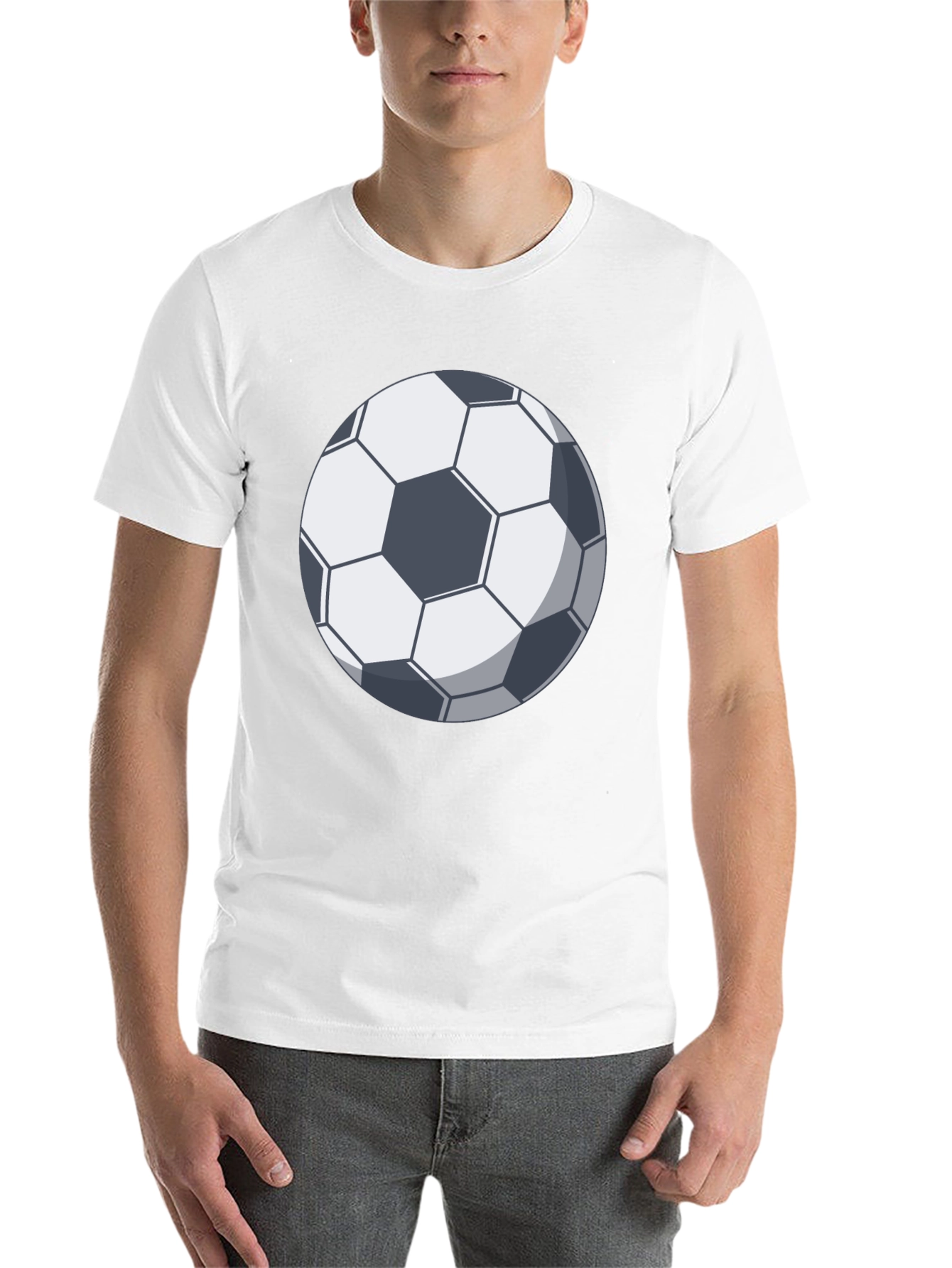 Black Soccer Ball Graphic T-Shirt - Black Cotton Tee view 14