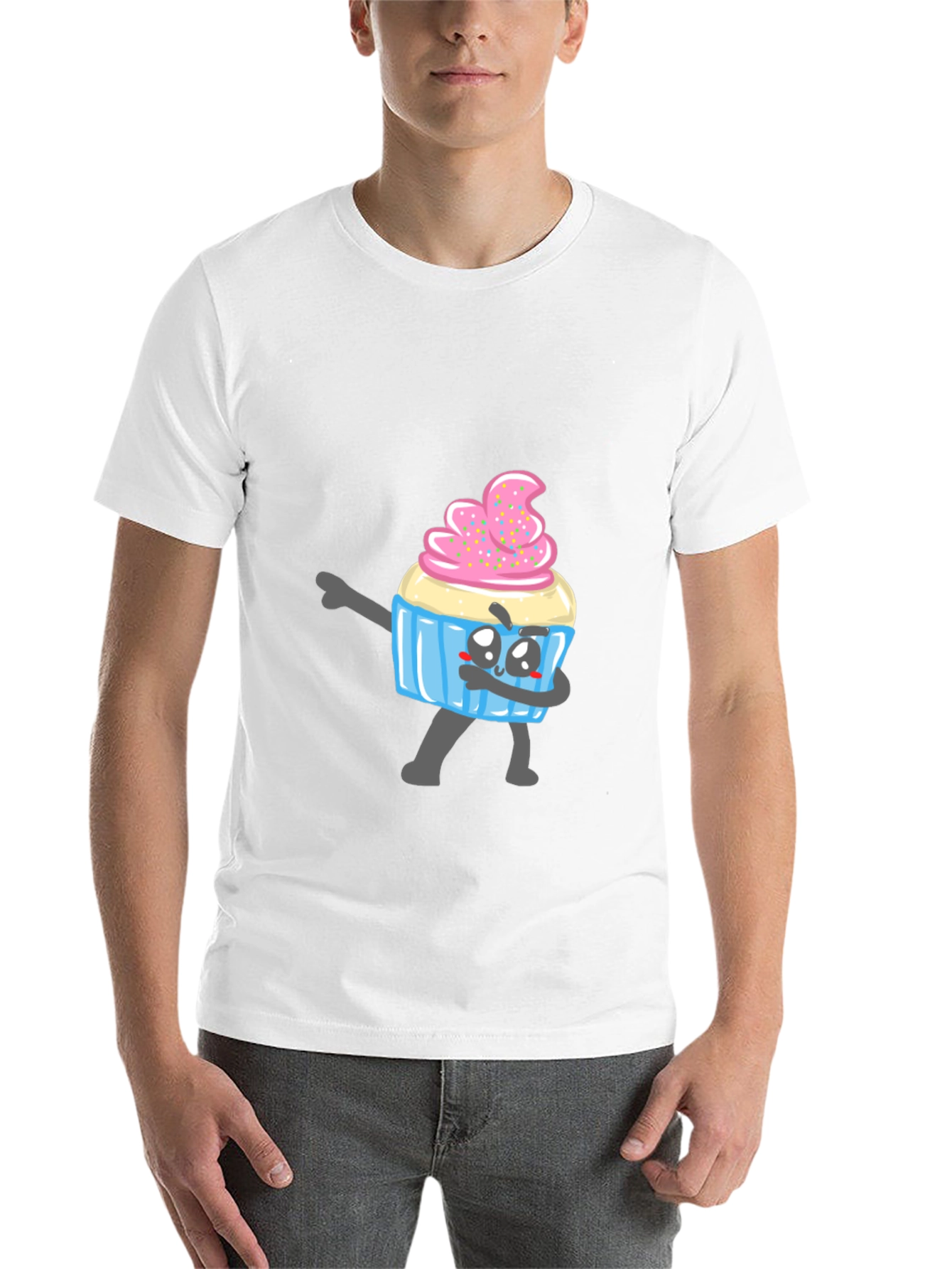 Black Cupcake Dabbing T-Shirt - Novelty Graphic Tee view 14