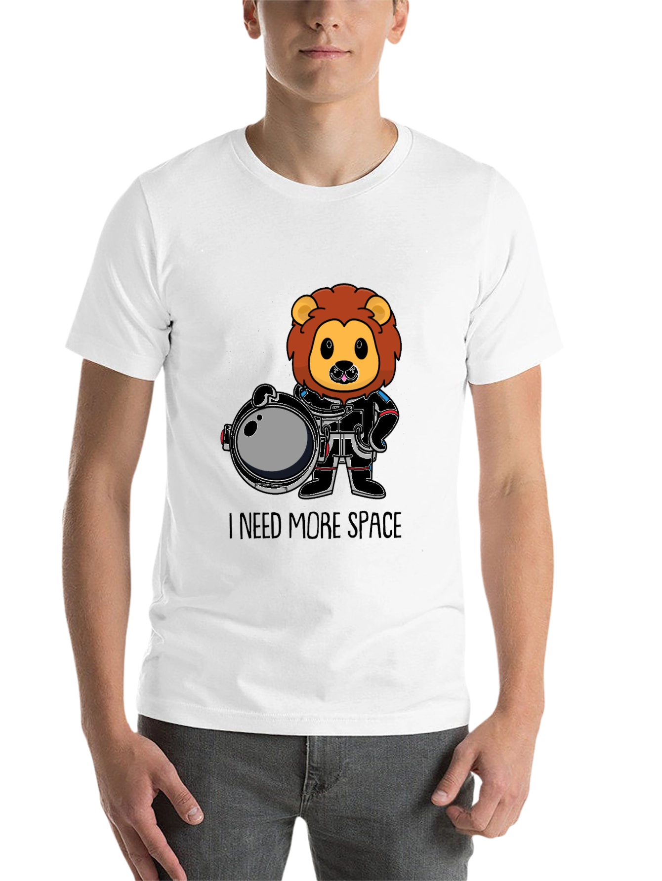 Black Lion Astronaut T-Shirt - I Need More Space view 14