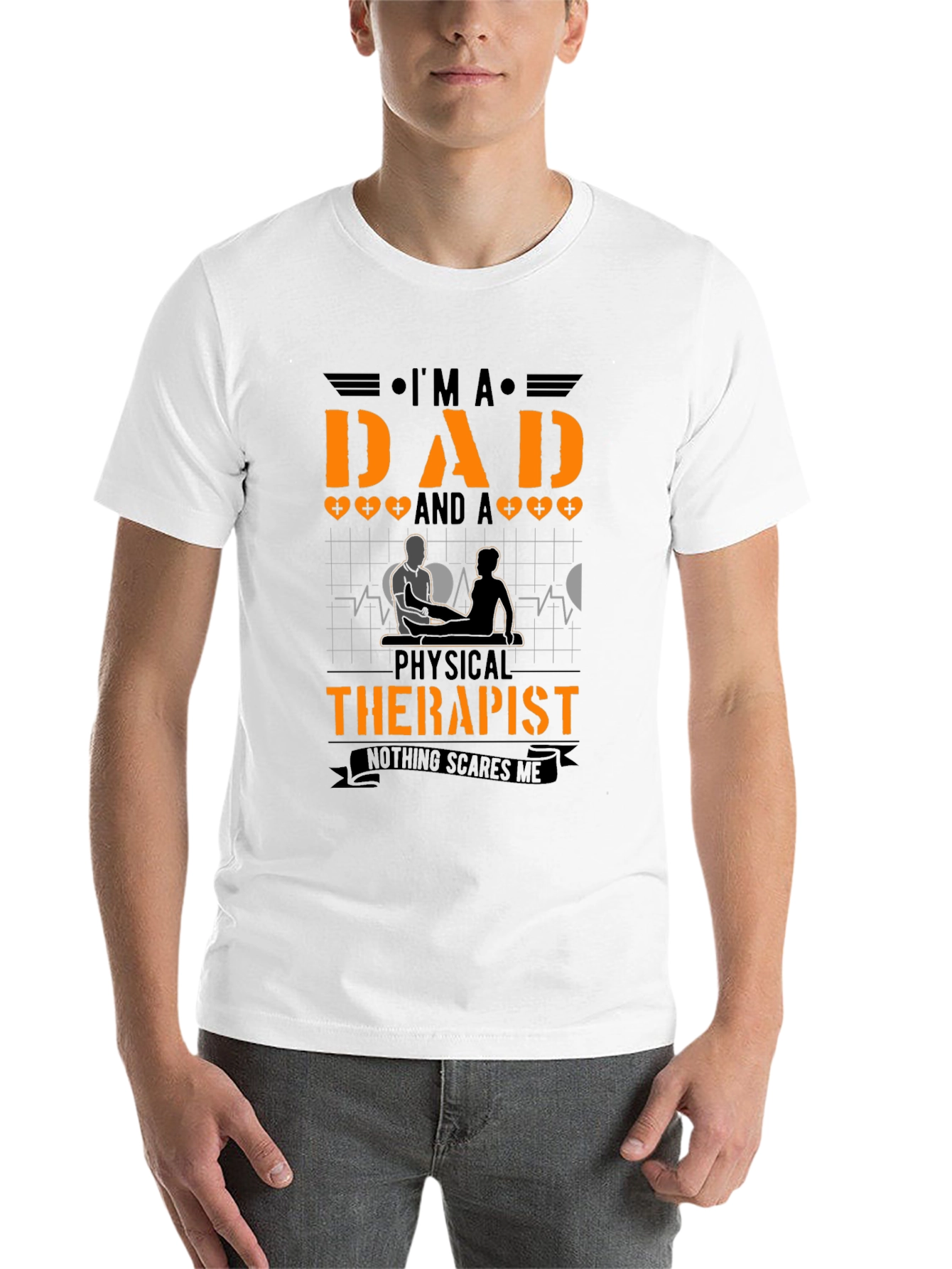 Black Dad Physical Therapist T-Shirt view 14