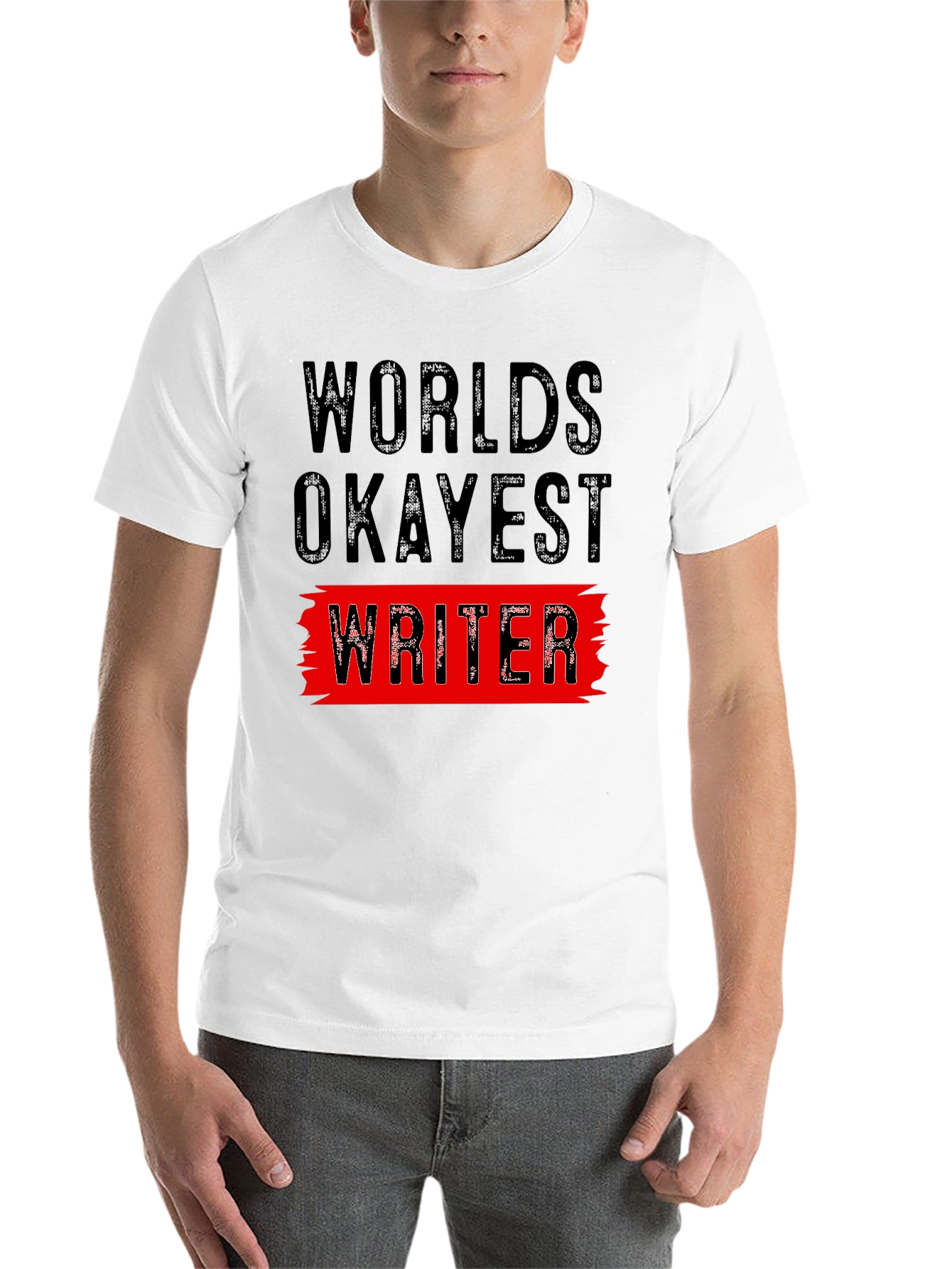 Black World's Okayest Writer Graphic Tee view 14