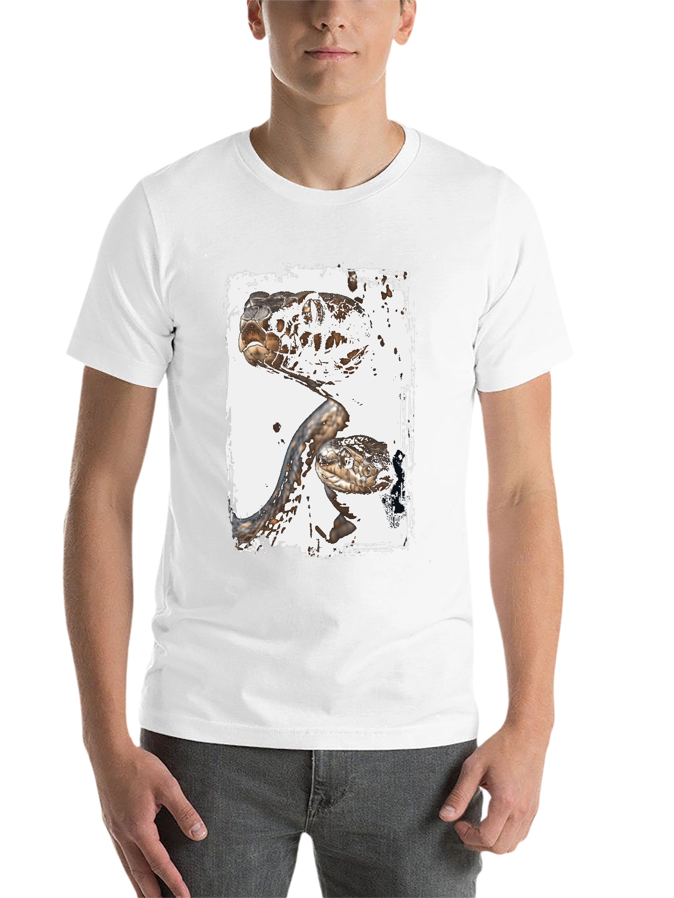 Black Snake T-Shirt: Reptile Art Graphic Tee view 14