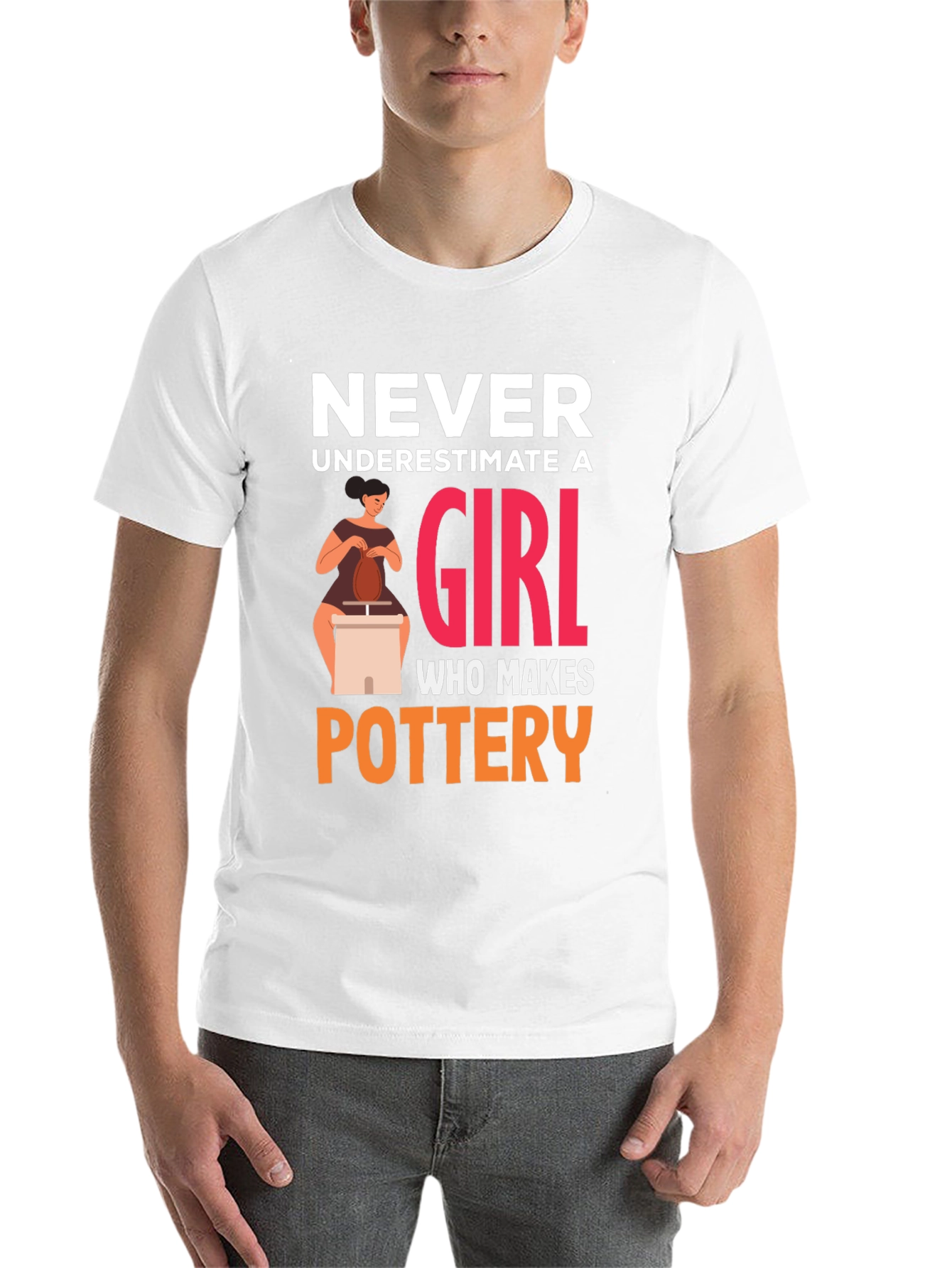 Black Never Underestimate Pottery Girl T-Shirt view 14