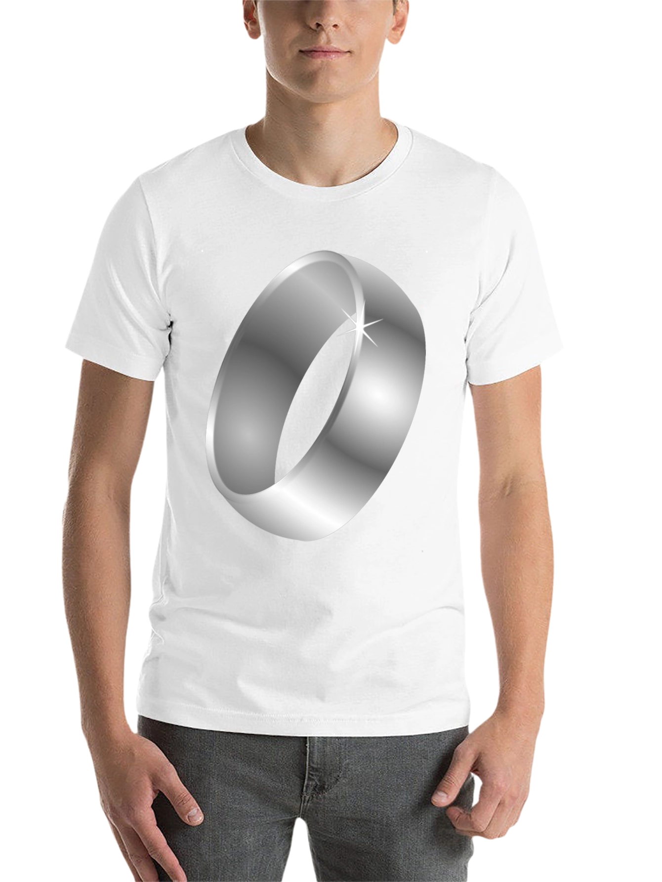 Black Ring Graphic Black T-Shirt view 14