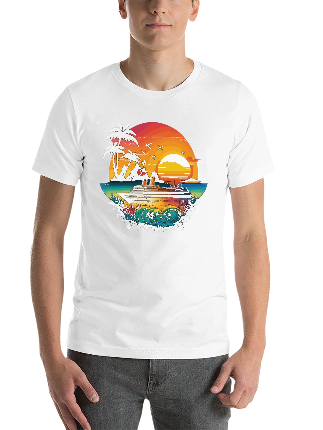 Tropical Cruise Graphic Tee - Island Vibes - 14
