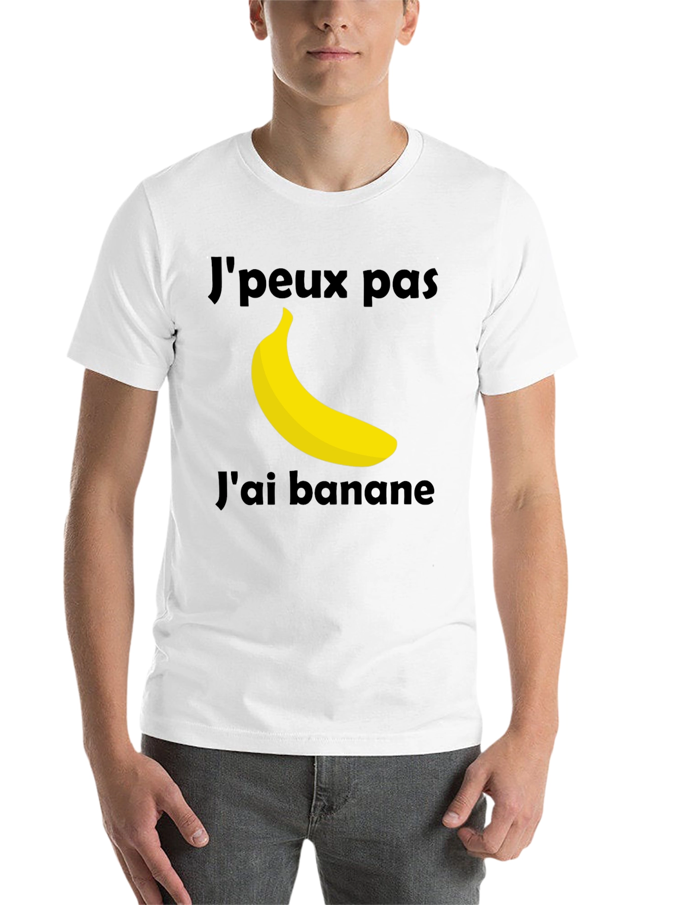 Black J'peux Pas J'ai Banane T-Shirt - Funny French Banana Tee view 14