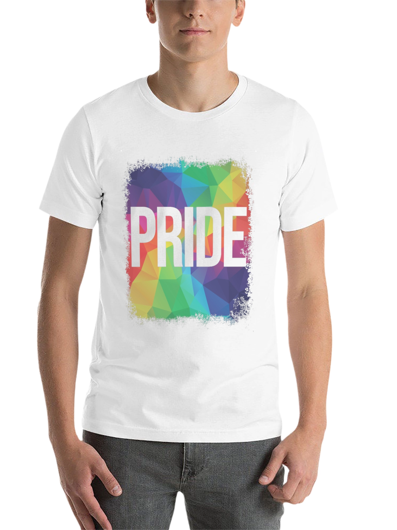 Black Pride Rainbow Graphic Tee - Men's Black T-Shirt view 14