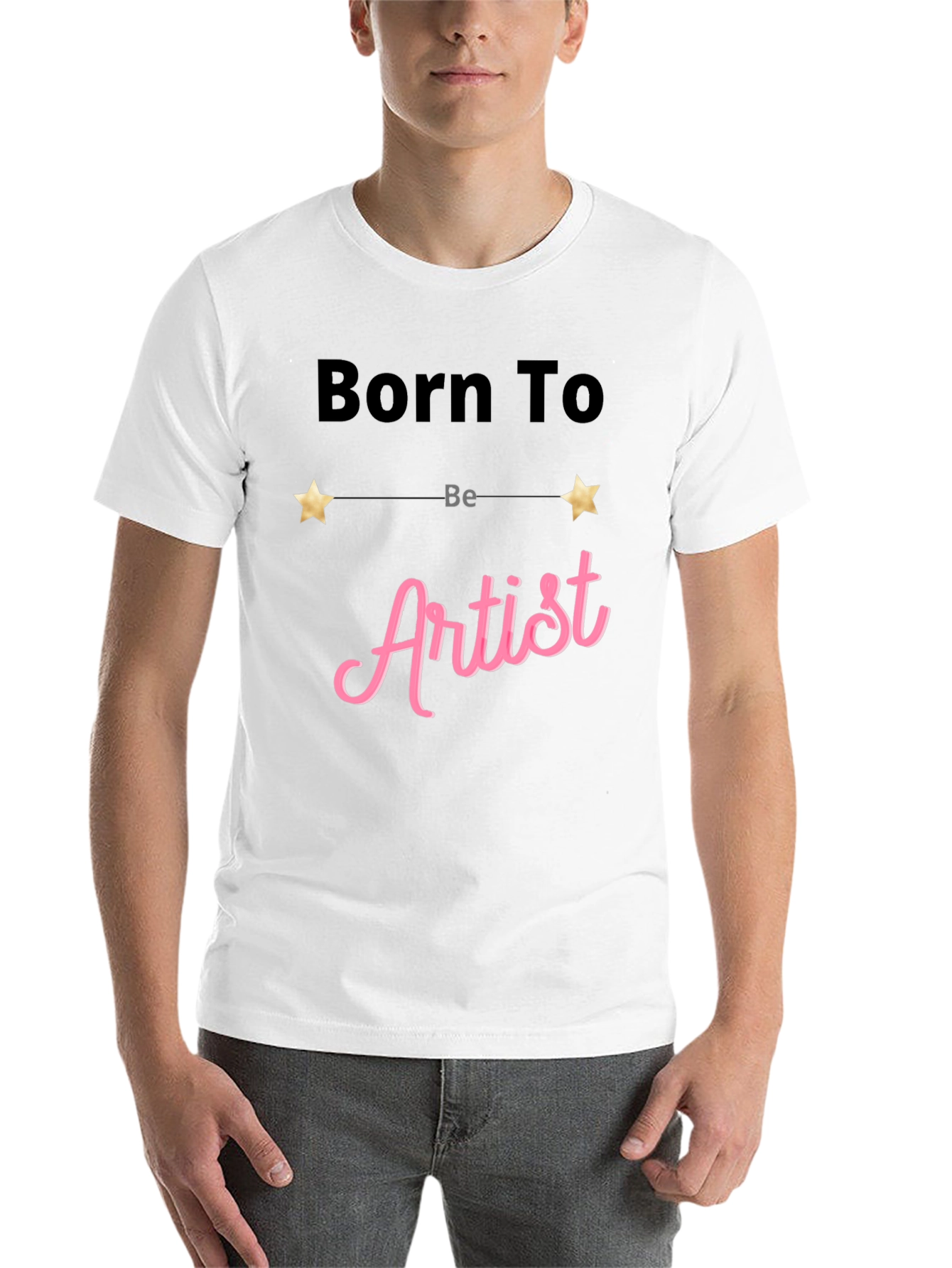 Black Born To Be Artist Black T-Shirt view 14