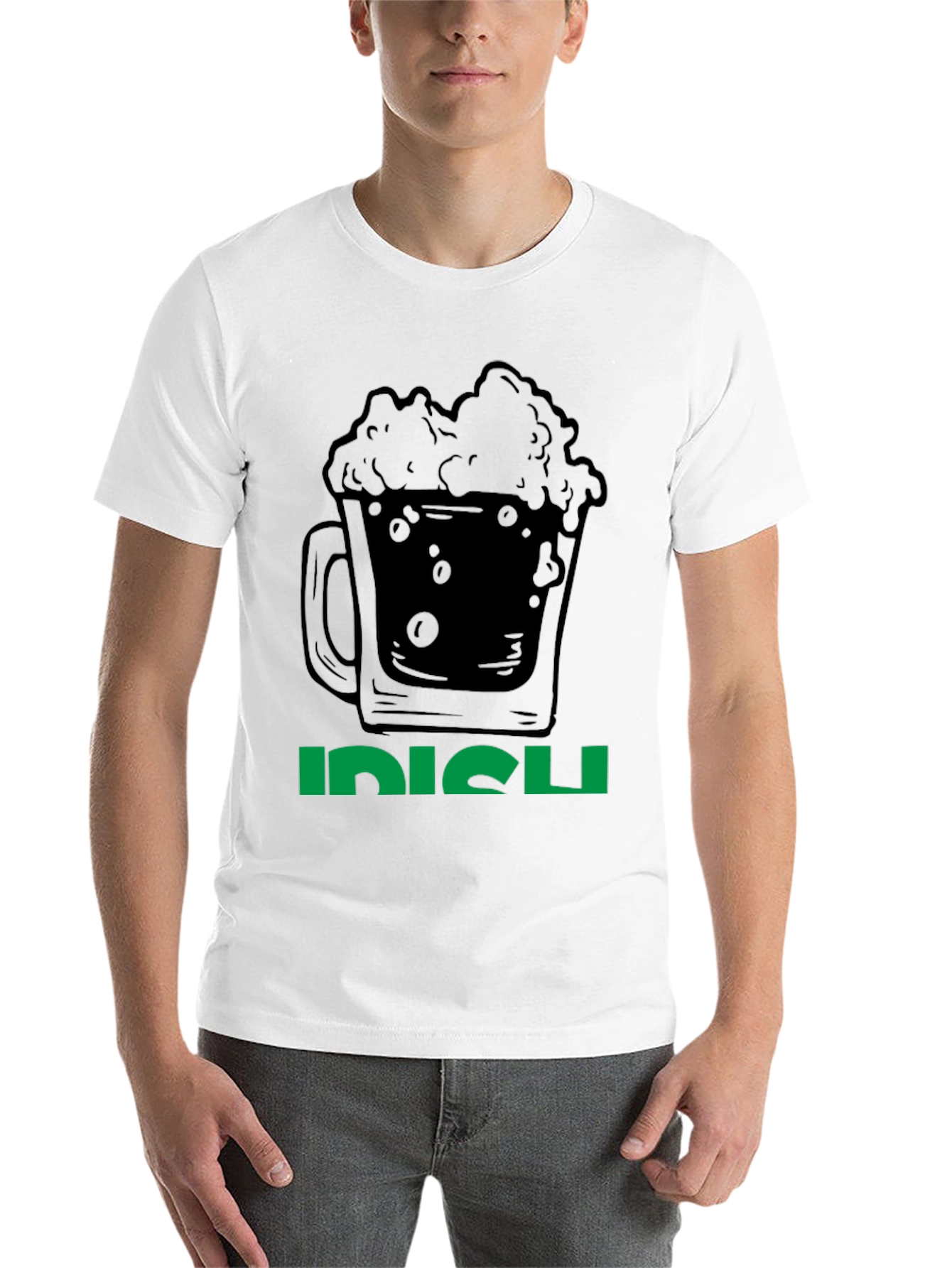 Black Irish Beer Mug Graphic Tee - St. Patrick's Day T-Shirt view 14