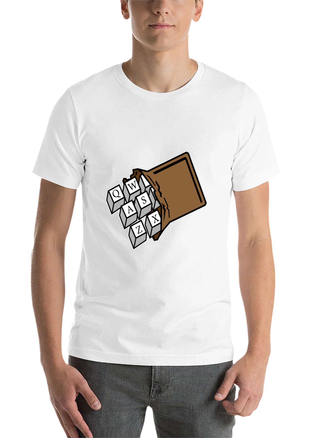 Black Gamer Keys T-Shirt - QWASZX Design view 14