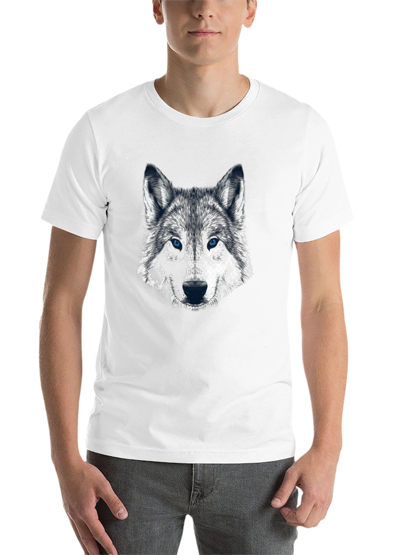 Black Wolf Graphic Tee - Mens Black T-Shirt view 14