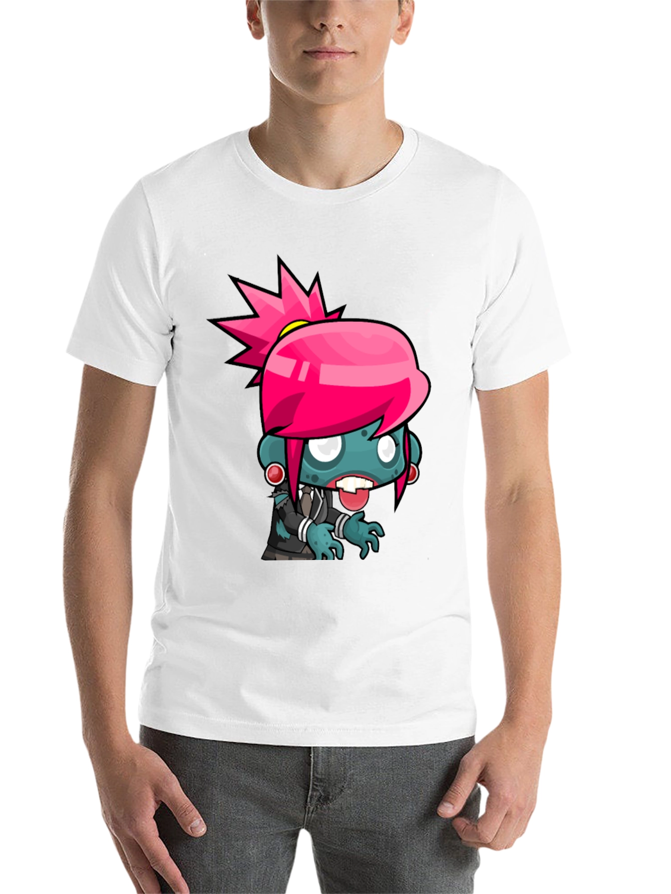 Zombie Girl Graphic Tee - Cool Cartoon Design - 14