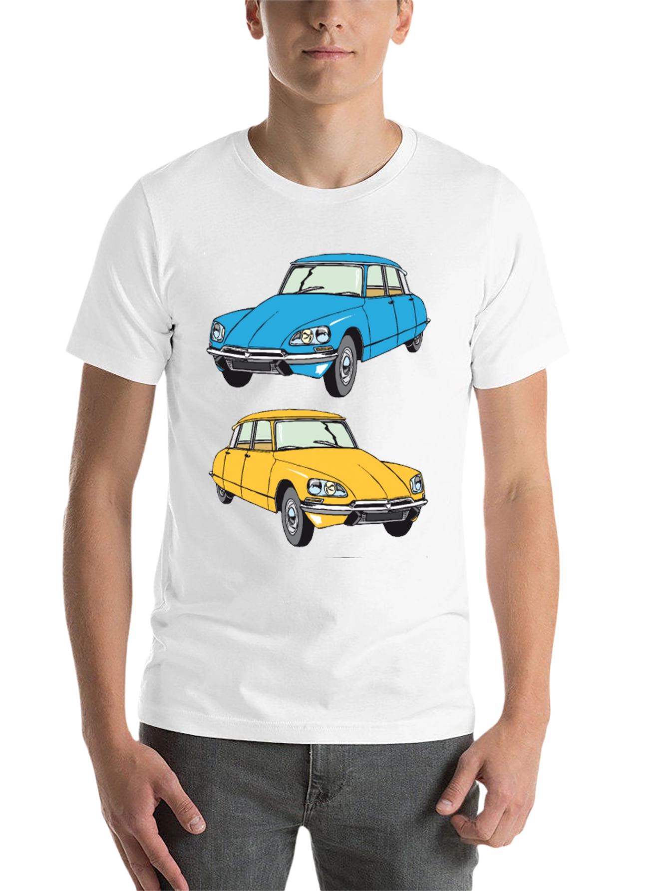 Black Classic Car Graphic Tee - Retro Style view 14
