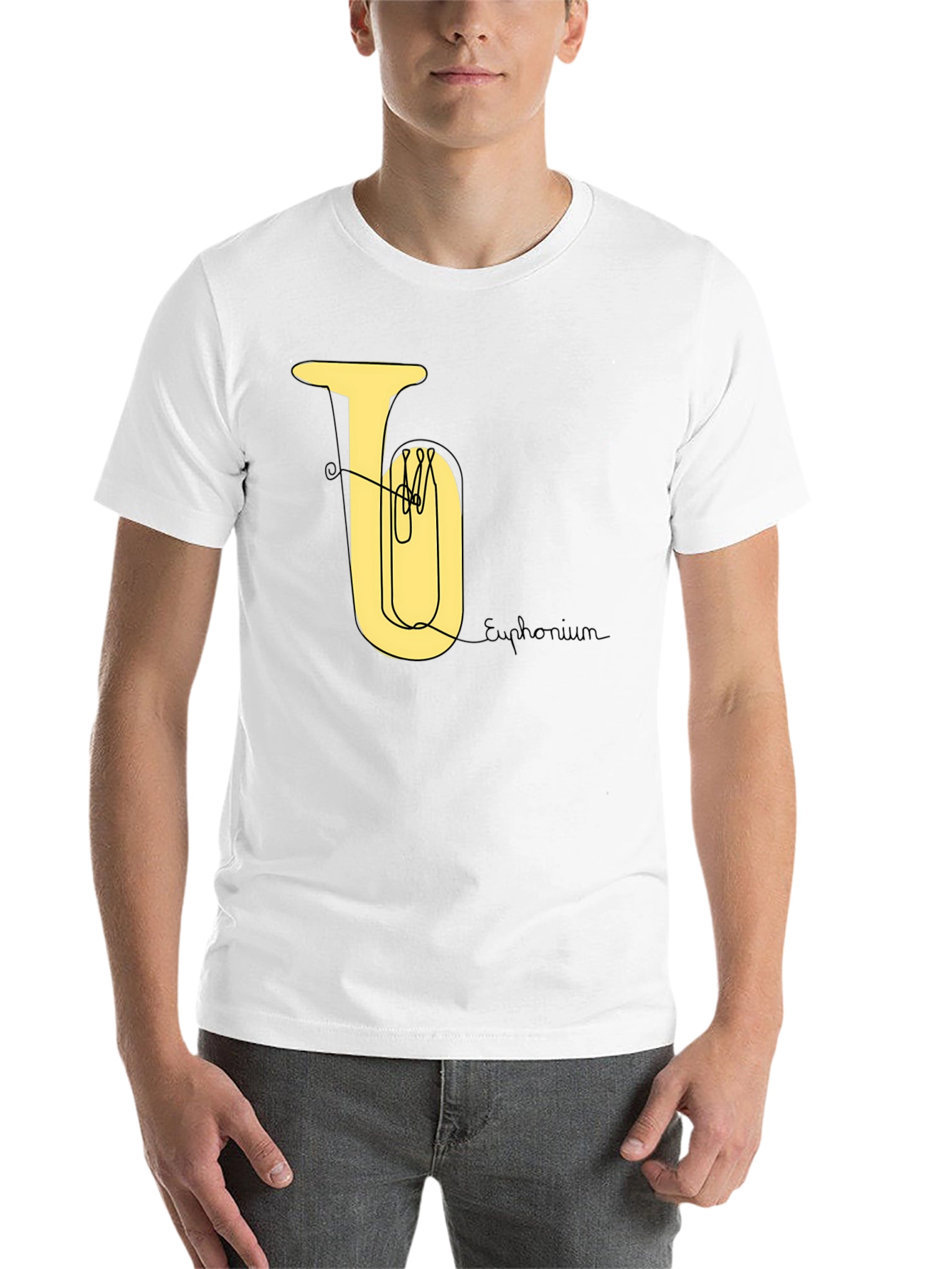 Black Euphonium Line Art Tee view 14