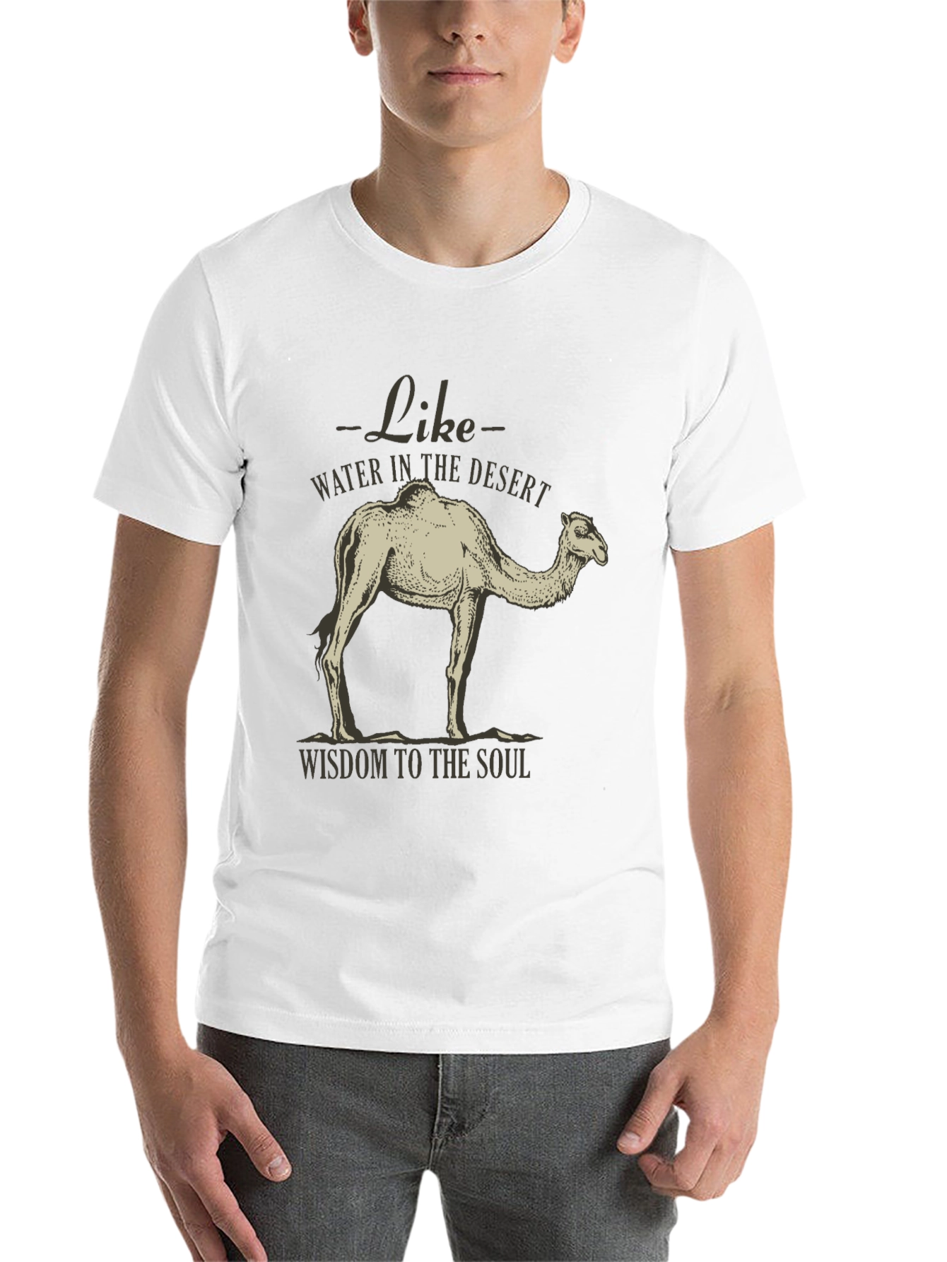 Black Camel Desert Wisdom Graphic T-Shirt view 14