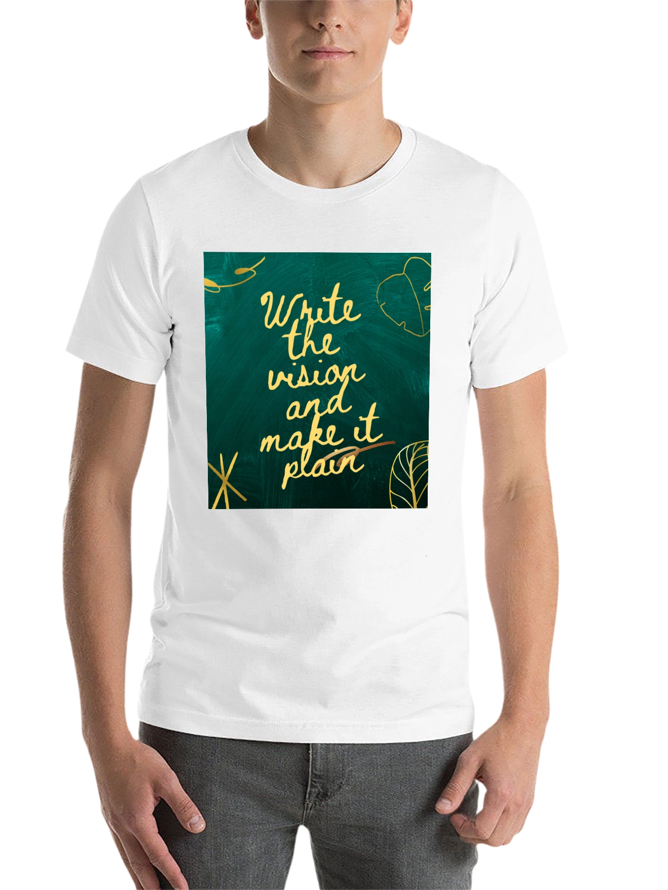 Black Visionary Tee: Write the Vision, Make it Plain T-Shirt view 14