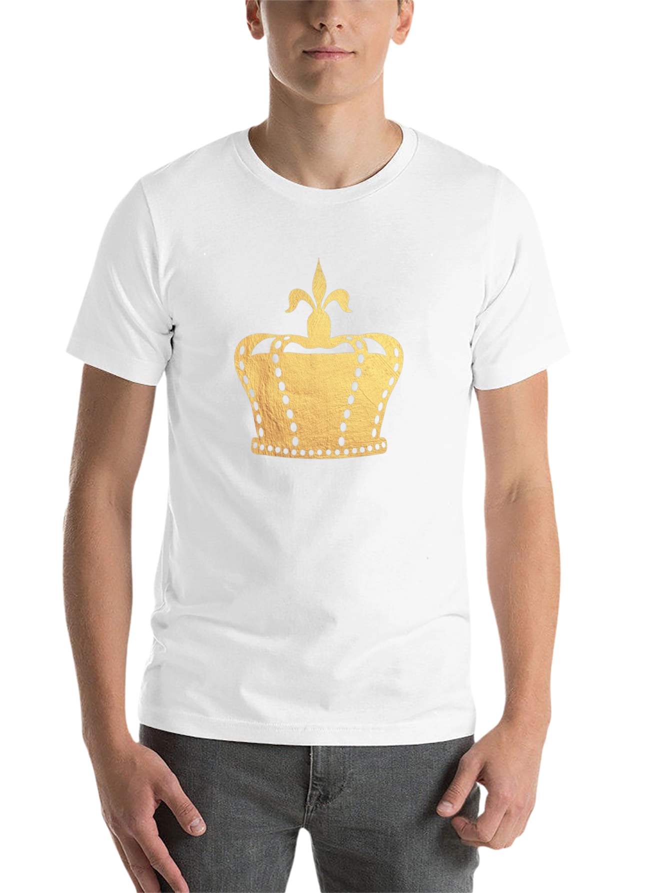 Black Gold Crown Graphic Black T-Shirt view 14