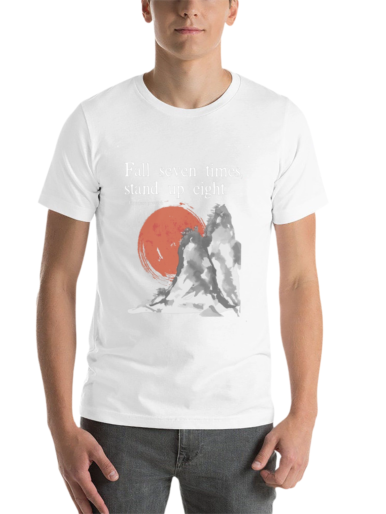 Black Resilience T-Shirt: Fall Seven, Stand Eight - Japanese Proverb view 14