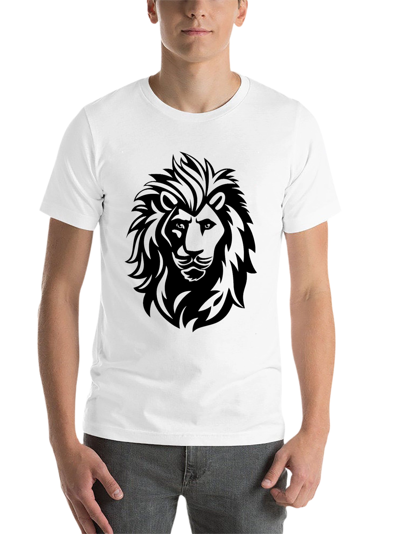 Black Lion Graphic Black T-Shirt - Bold Style view 14