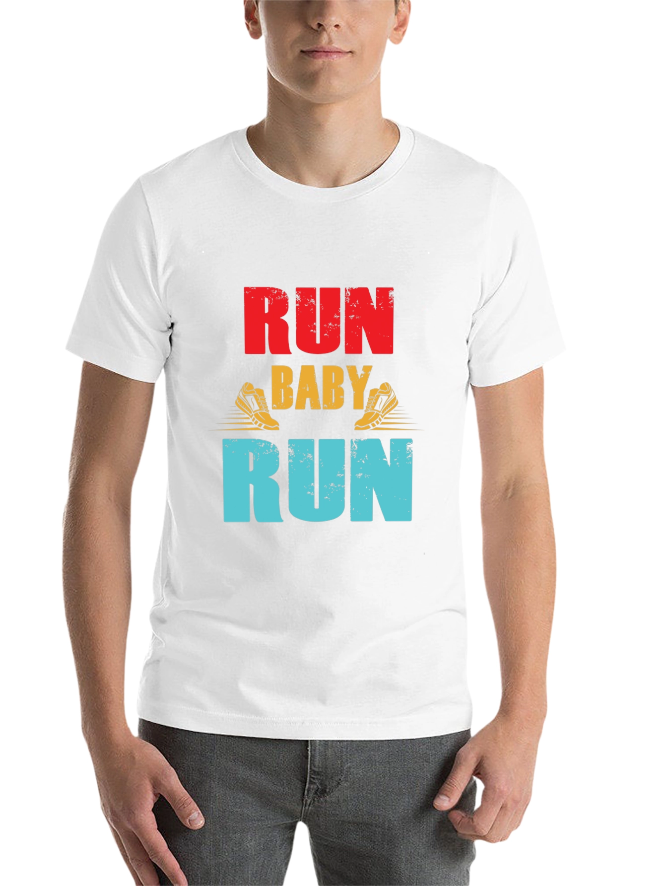 Black Run Baby Run Graphic T-Shirt view 14
