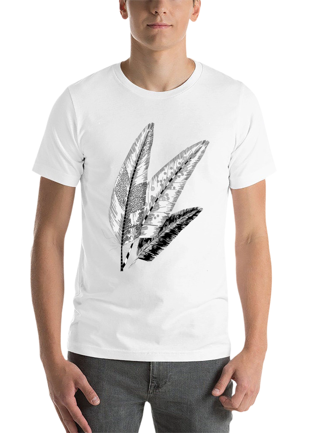 Black Feather Graphic Black Tee view 14