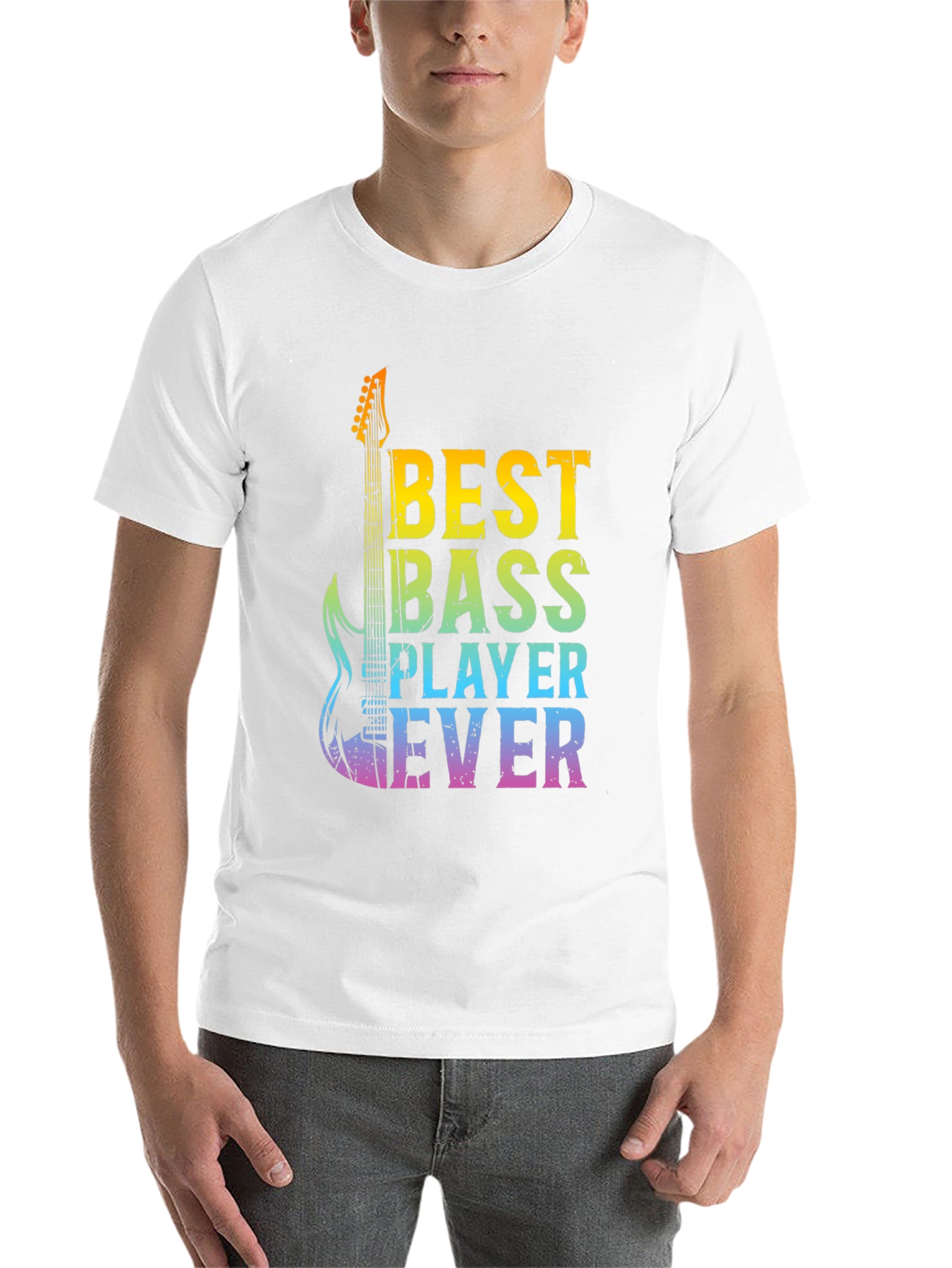 Black Best Bass Player Ever Graphic T-Shirt view 14