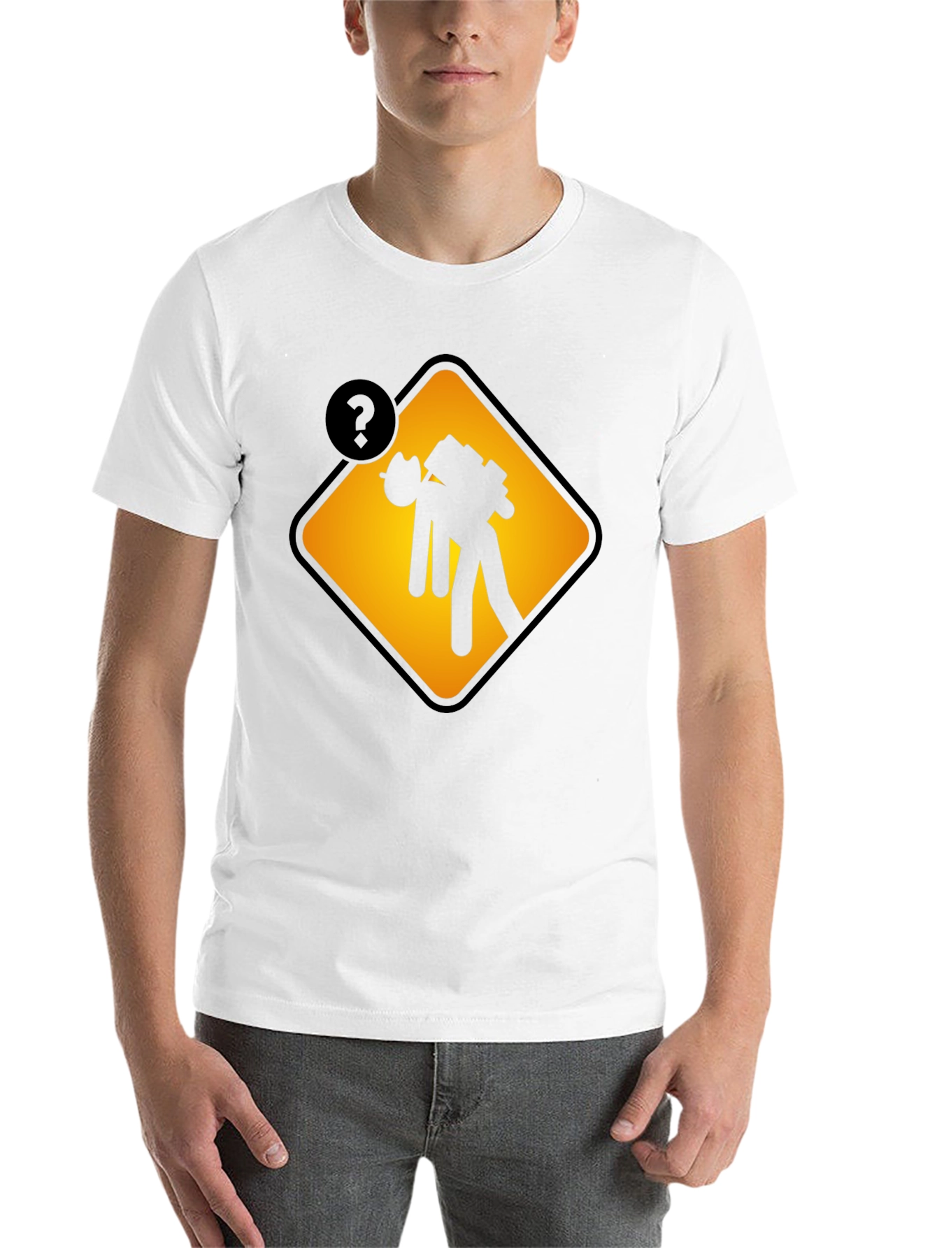 Black Caution Overburdened Graphic Tee - Black Cotton Blend view 14