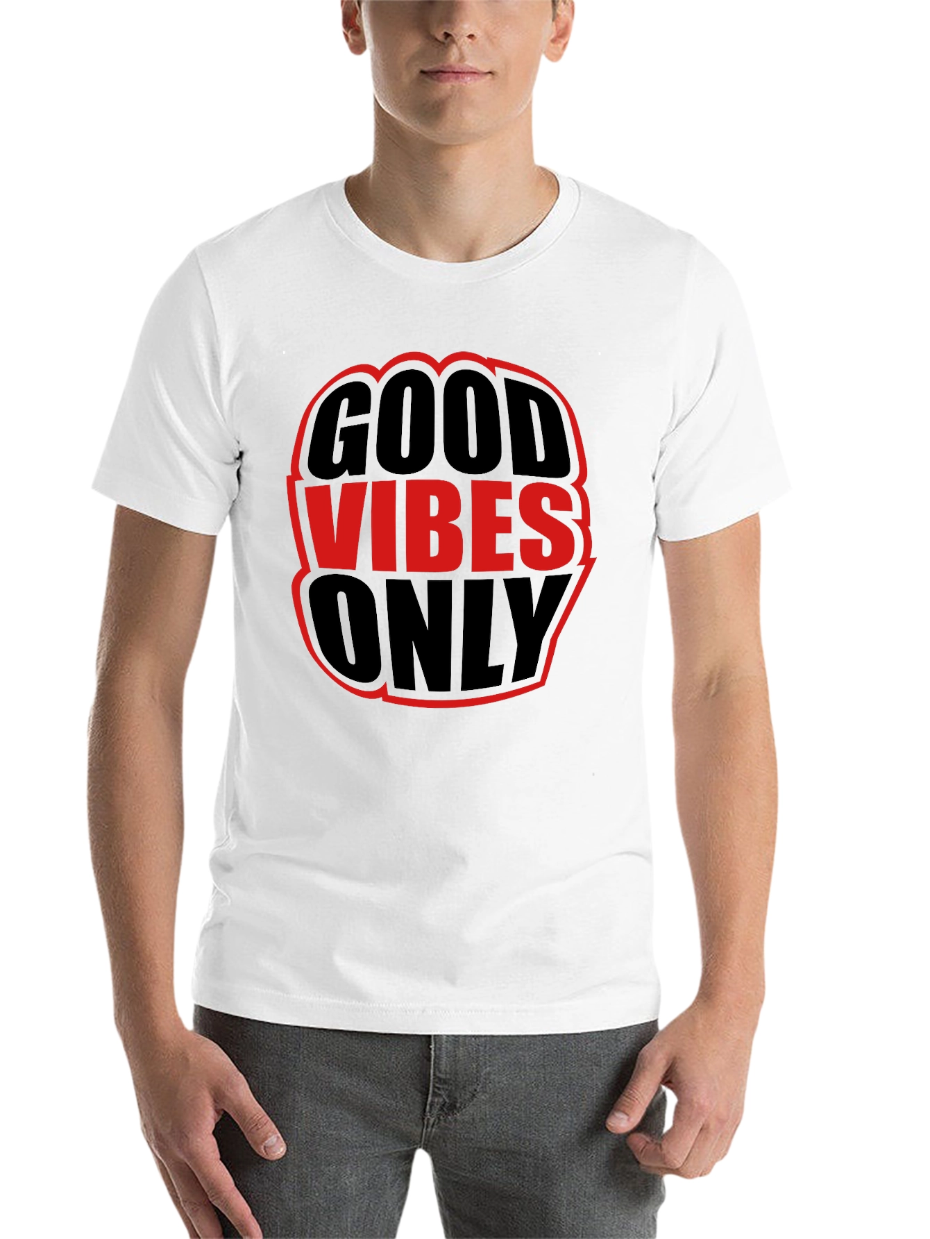 Black Good Vibes Only Graphic Tee - Black view 14