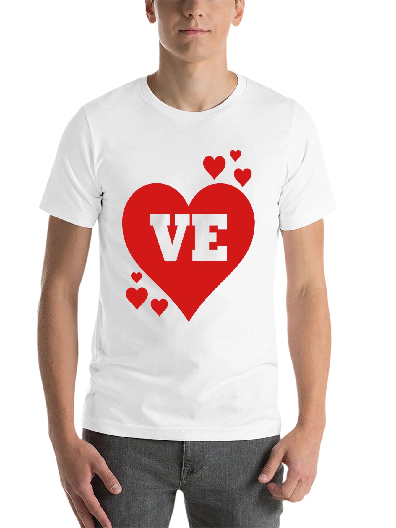 Black Love Valentine's Day Heart Graphic Tee Shirt view 14